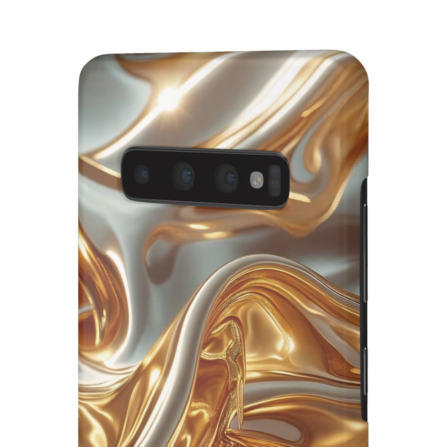 Snap Case Samsung Handyhülle – Gold Dynamic Liquid 3D Effekt