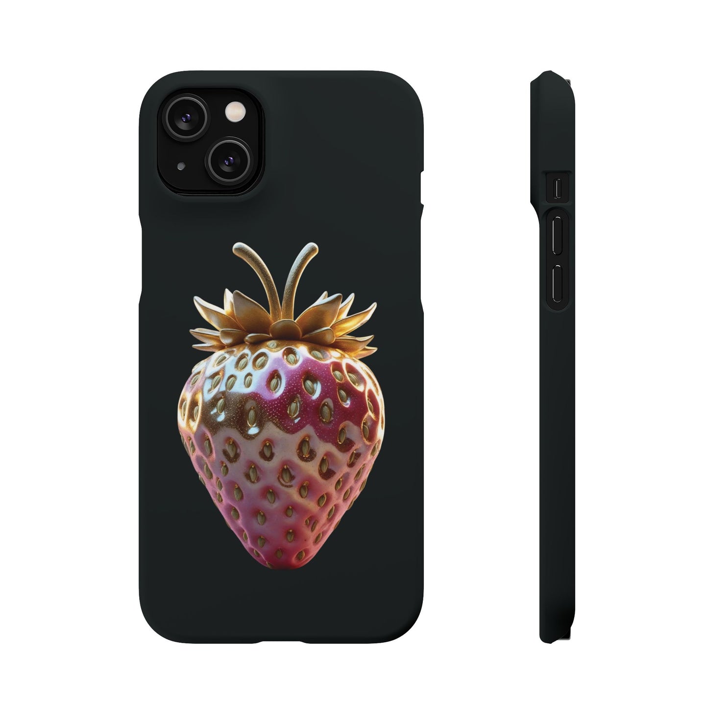 Snap Case iPhone Handyhülle - 3D Effekt Erdbeeren