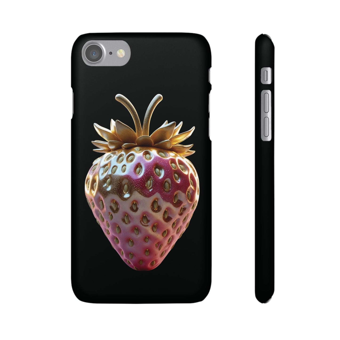 Snap Case iPhone Handyhülle - 3D Effekt Erdbeeren