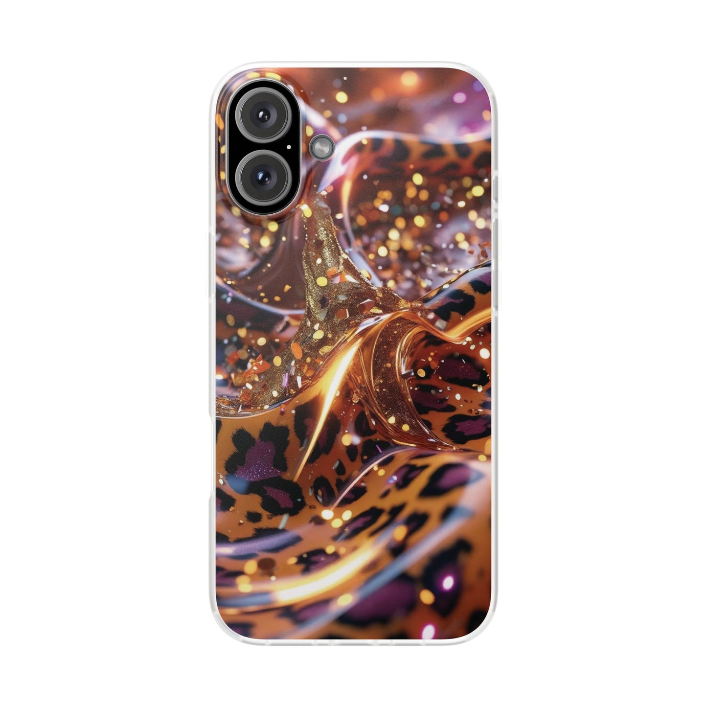 iPhone Flexi Case – Leopardenmuster