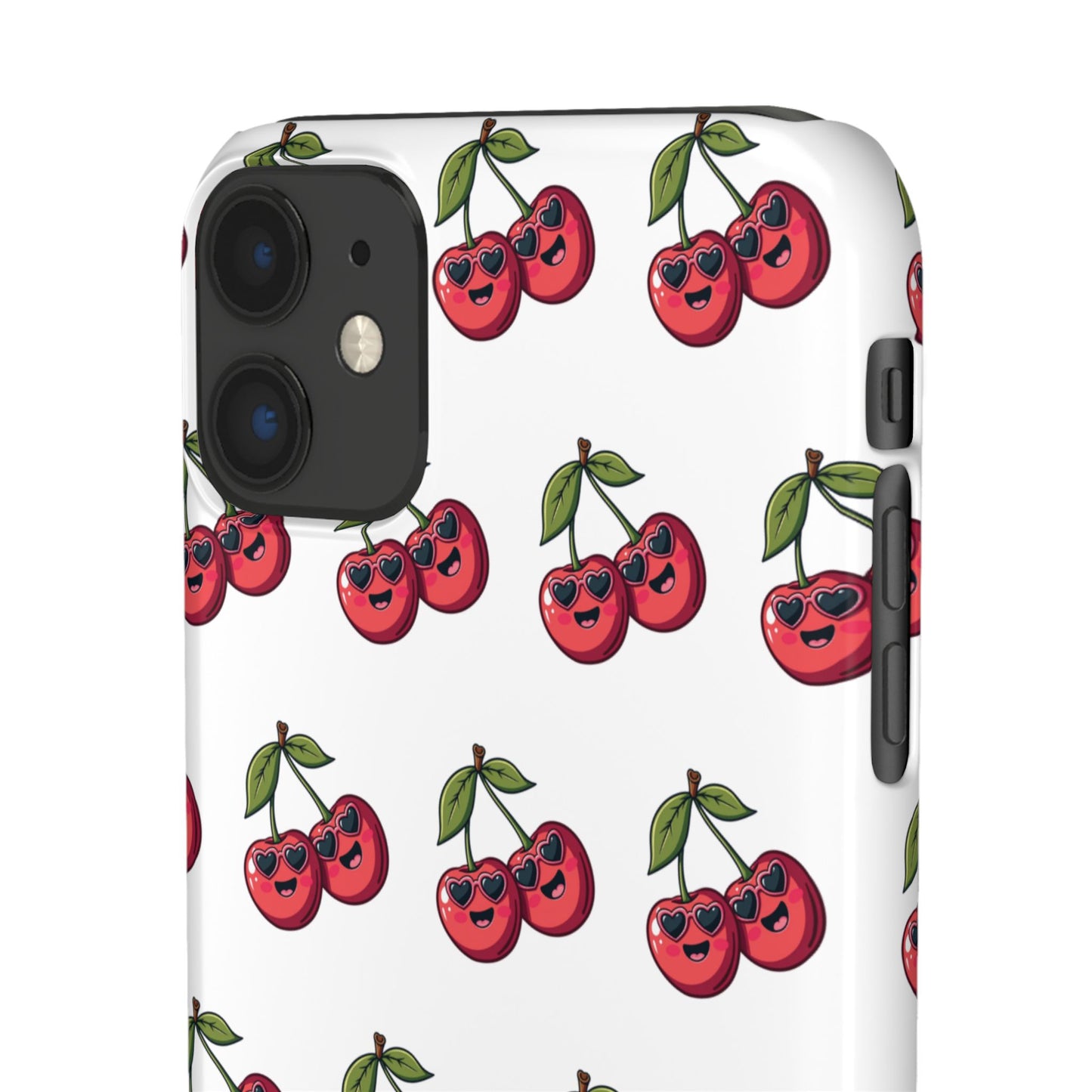 iPhone Snap Case Handyhülle Happy Cherry Design