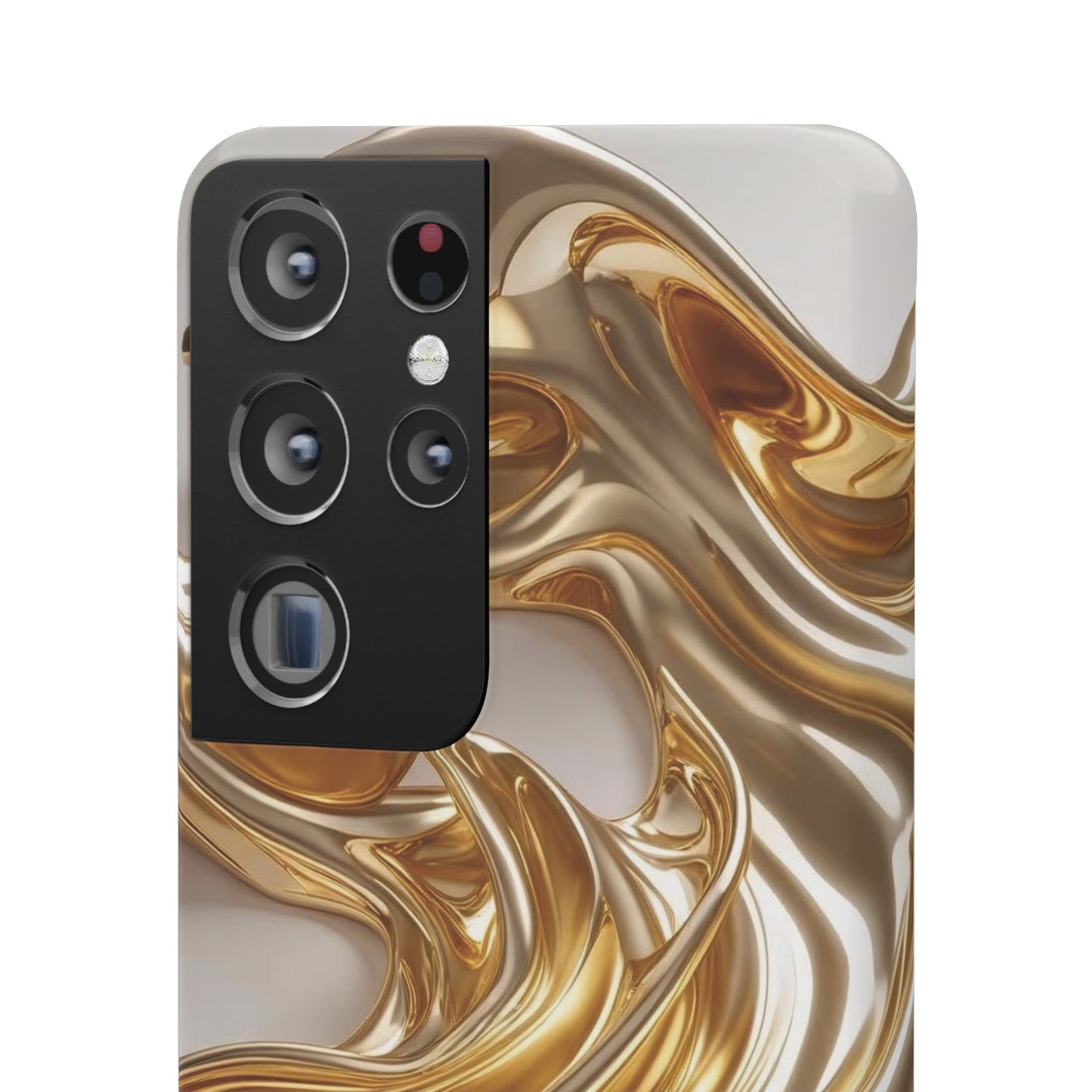 Snap Case Samsung Handyhülle – Gold Dynamic Liquid 3D Effekt