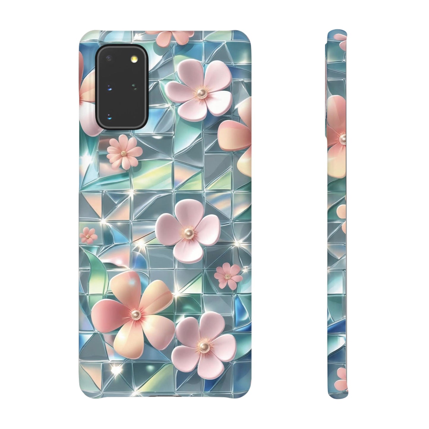 Snap Case Samsung Handyhülle mit 3D-Effekt und Blumenmuster