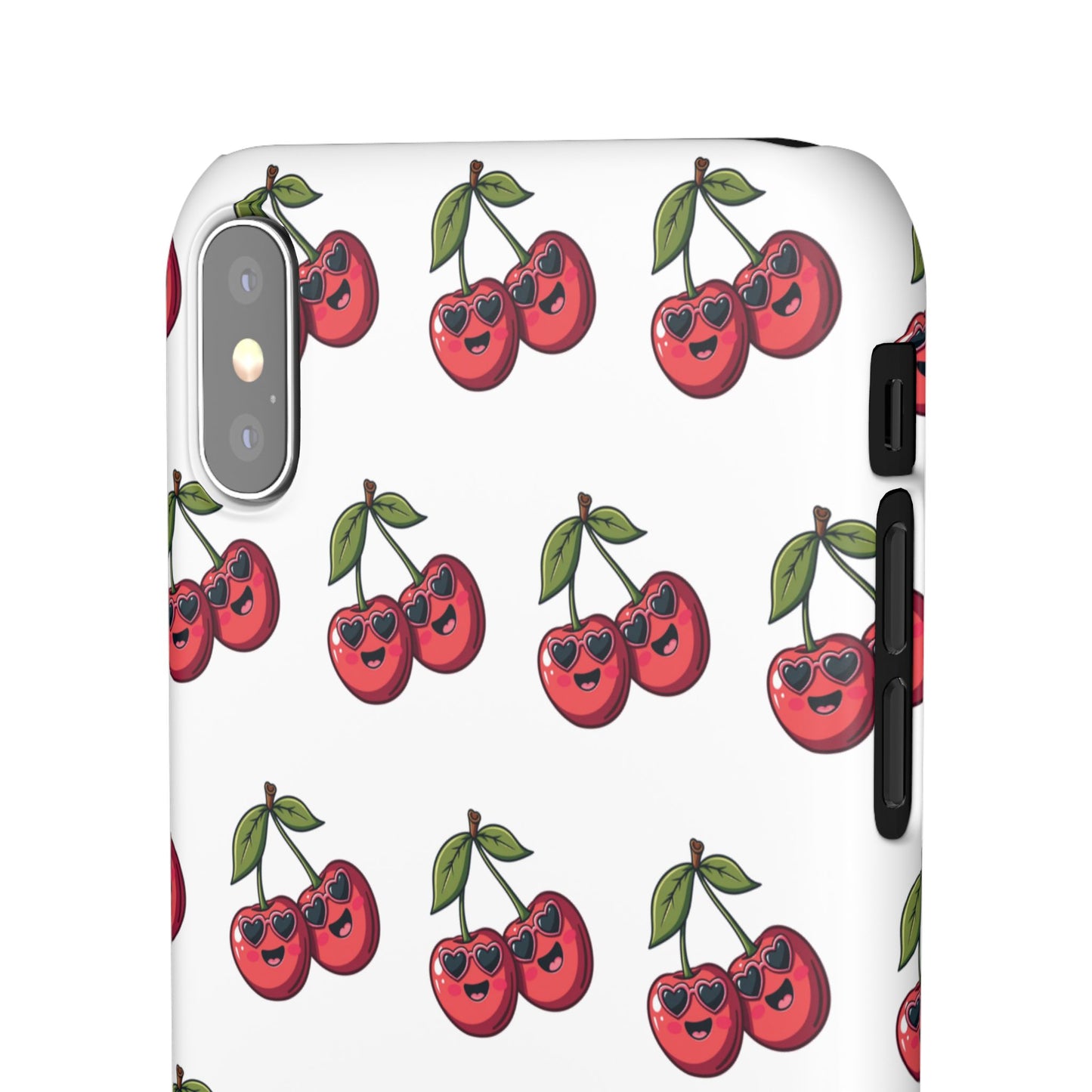 iPhone Snap Case Handyhülle Happy Cherry Design