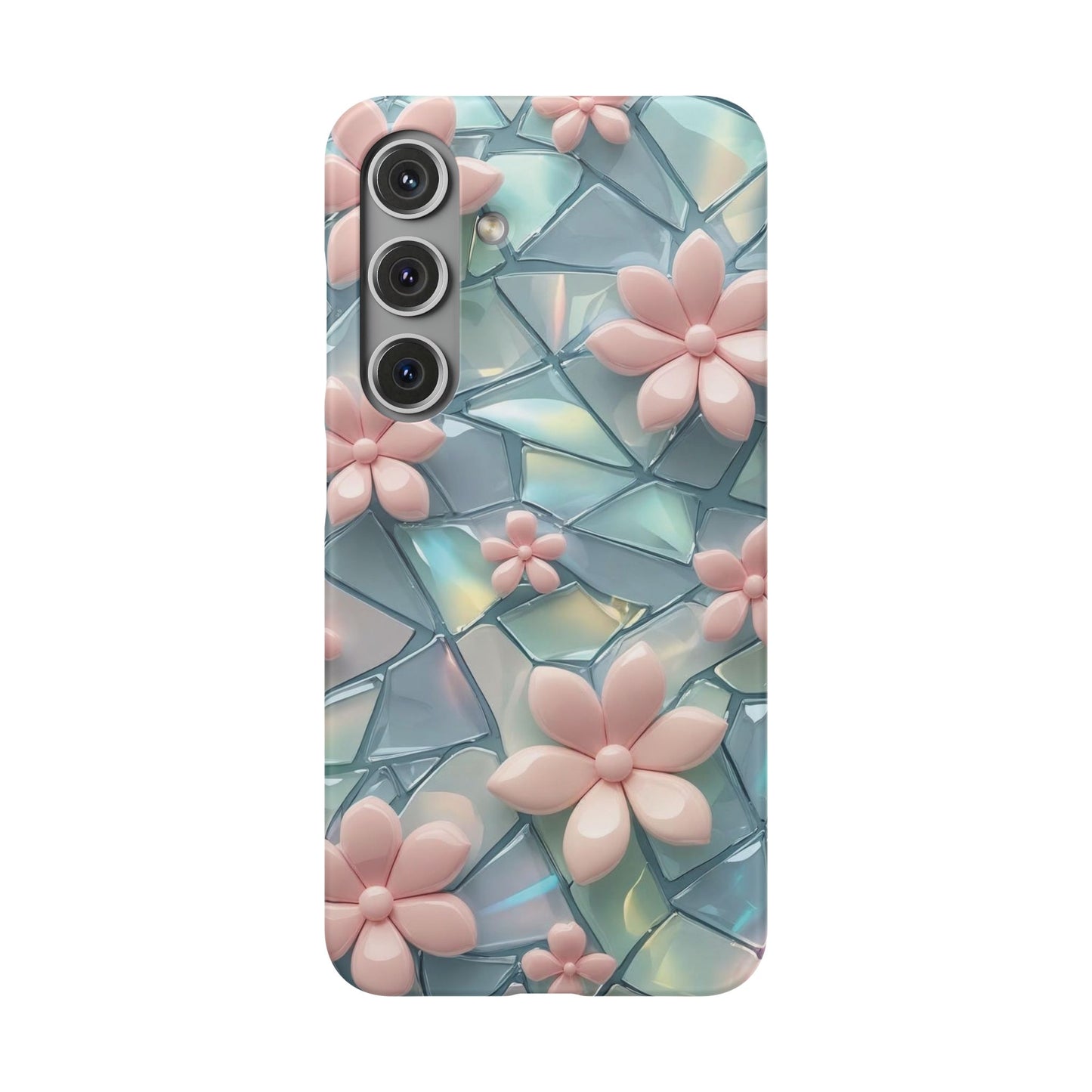 Snap Case Samsung Handyhülle mit 3D-Effekt und Blumenmuster