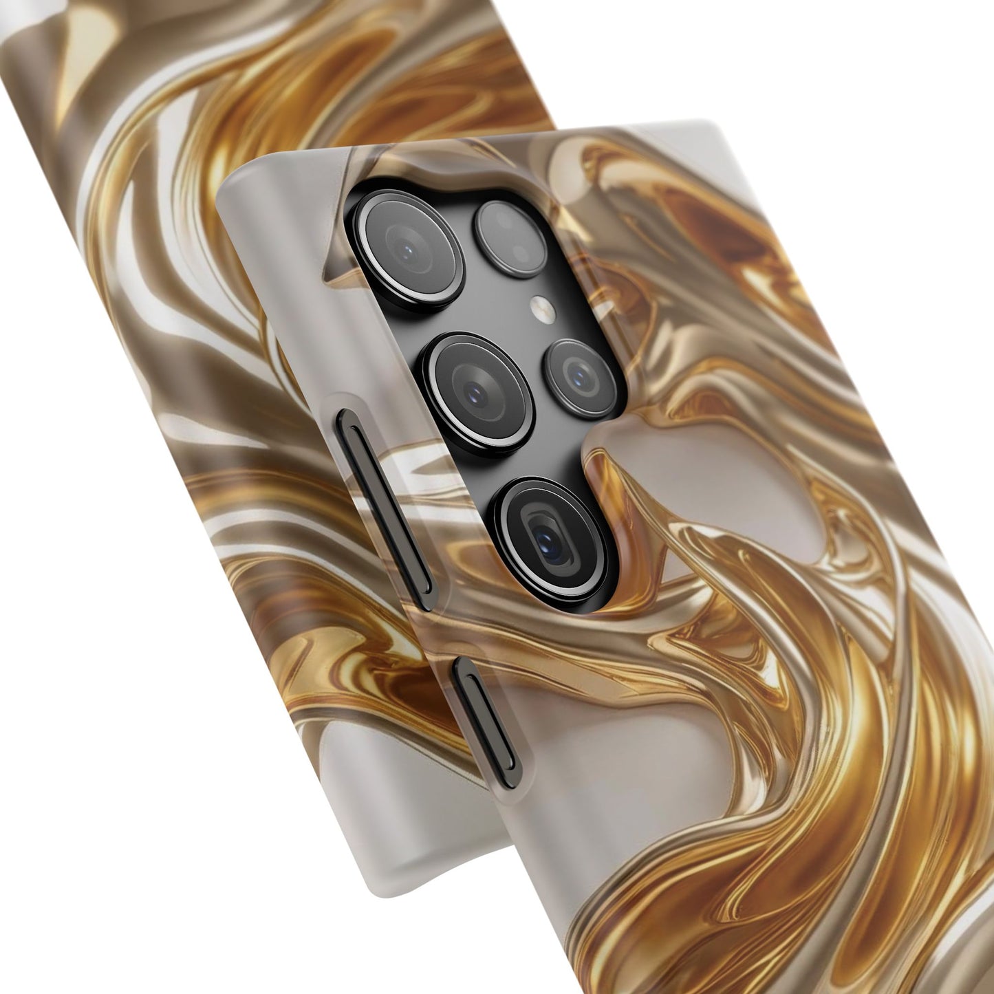 Snap Case Samsung Handyhülle – Gold Dynamic Liquid 3D Effekt