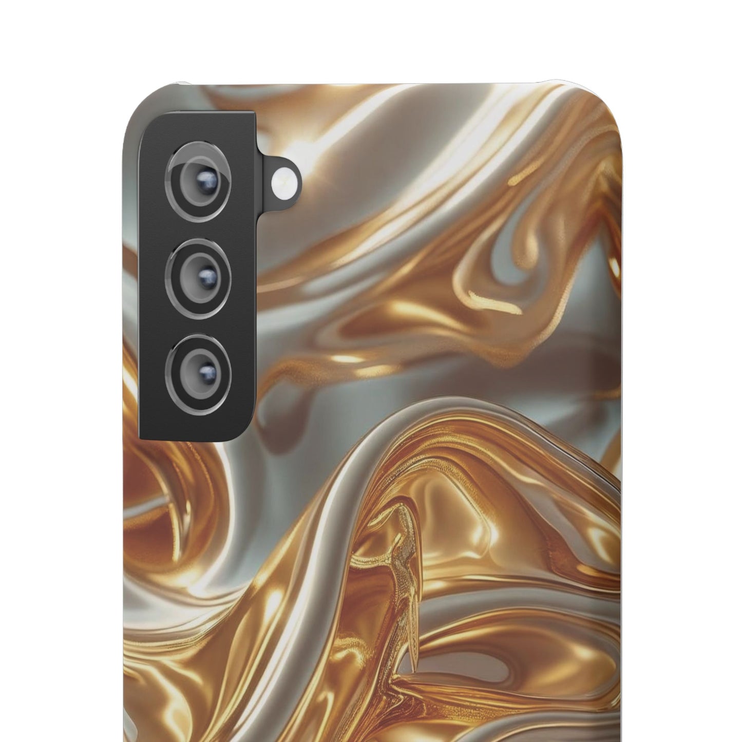 Snap Case Samsung Handyhülle – Gold Dynamic Liquid 3D Effekt