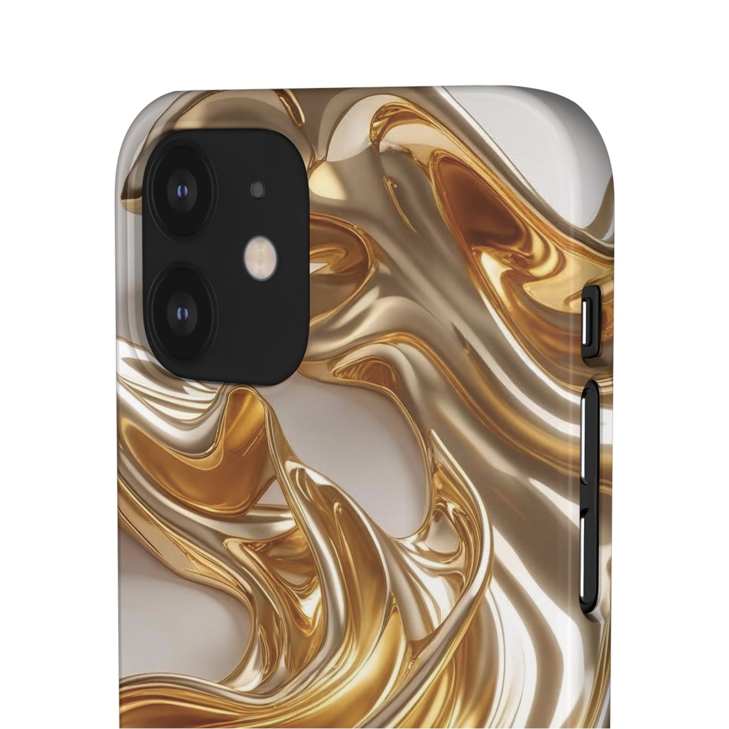 Snap Case iPhone Handyhülle – Gold Dynamic Liquid 3D Effekt