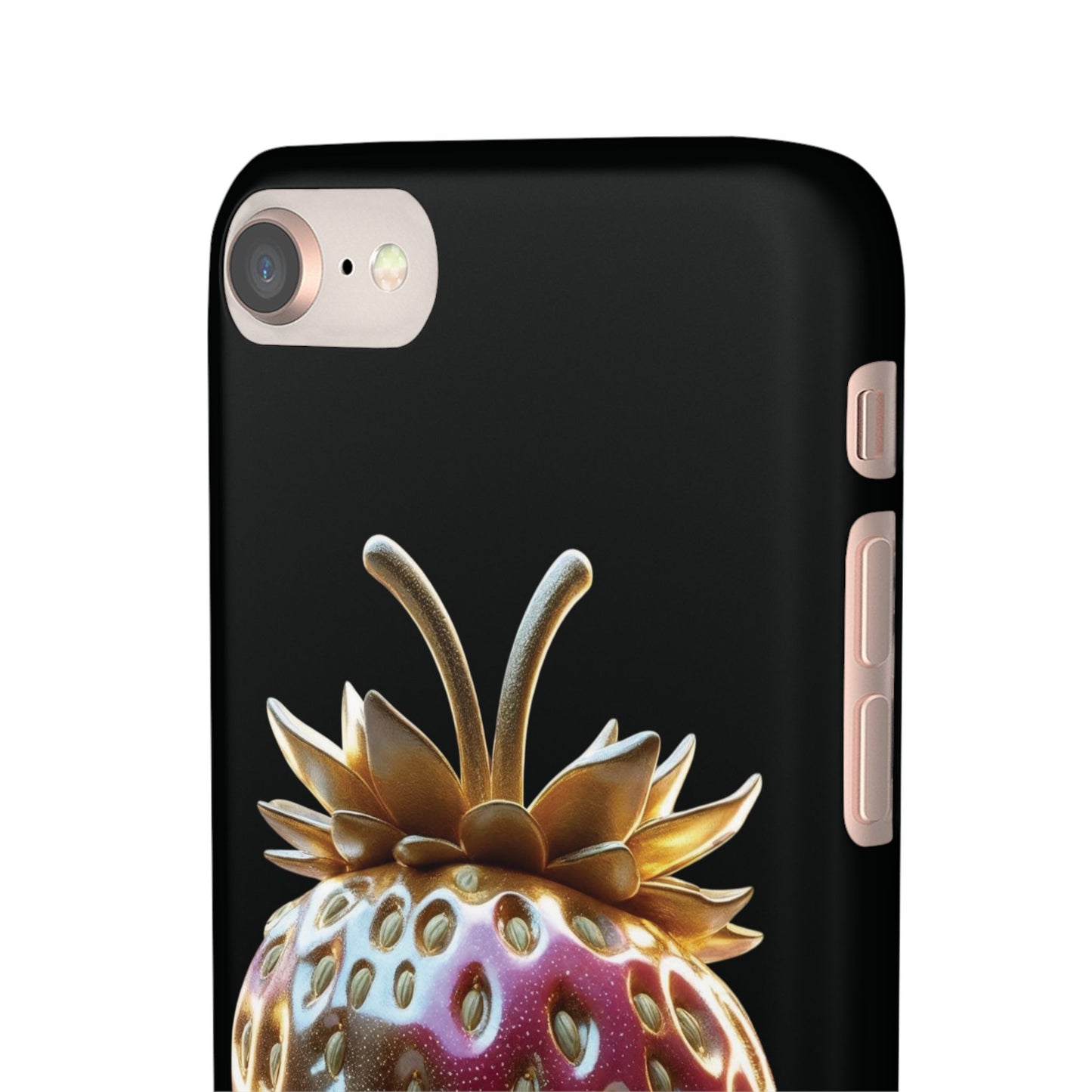 Snap Case iPhone Handyhülle - 3D Effekt Erdbeeren