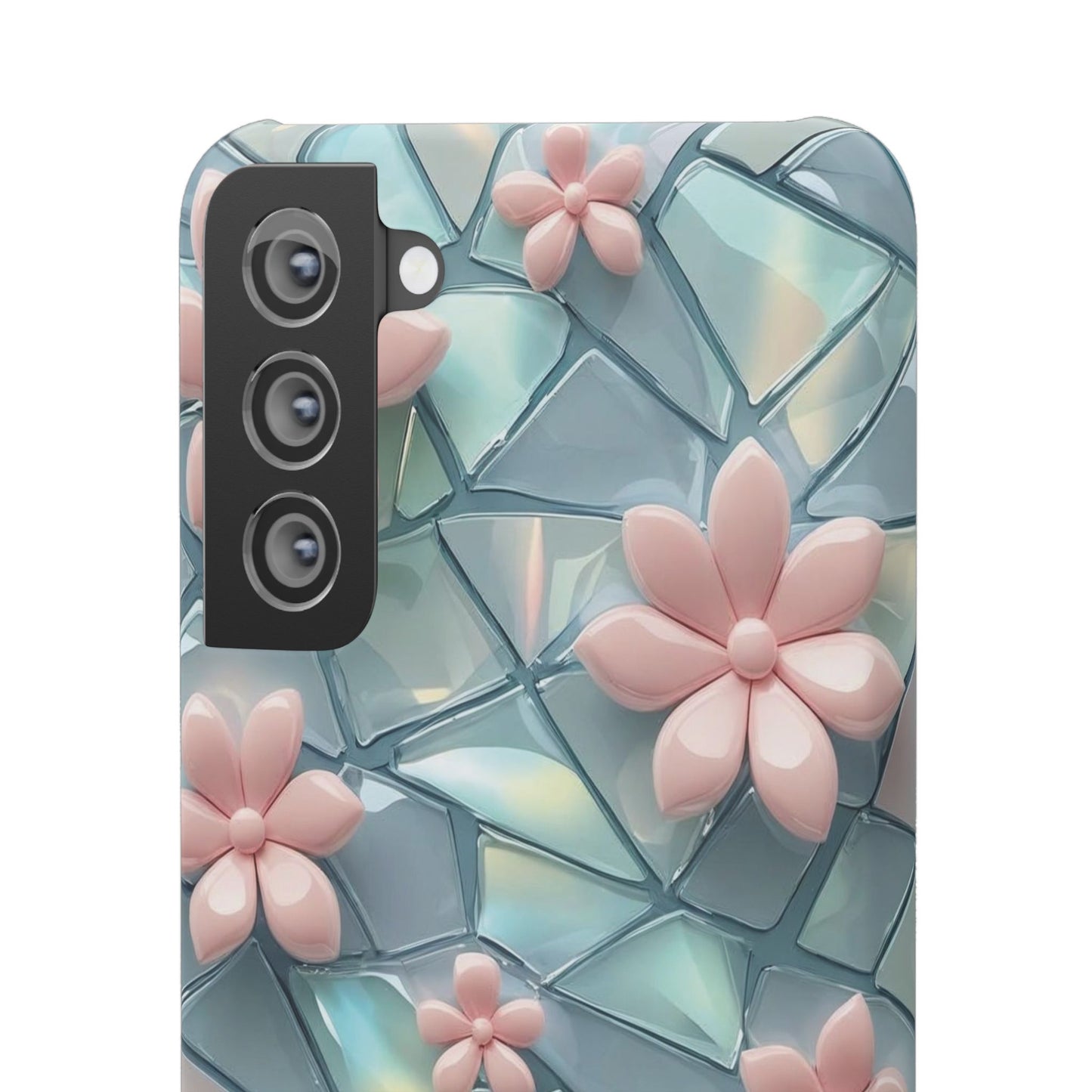 Snap Case Samsung Handyhülle mit 3D-Effekt und Blumenmuster