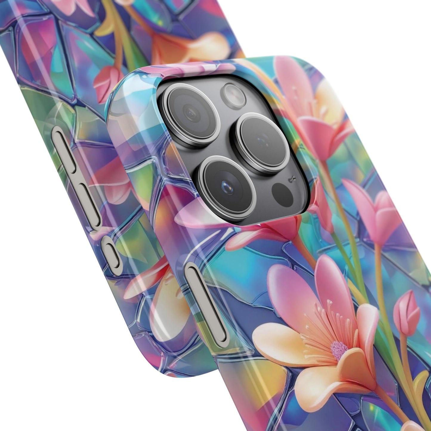 Snap Case Elegante Florale iPhone Handyhülle mit 3D-Effekt