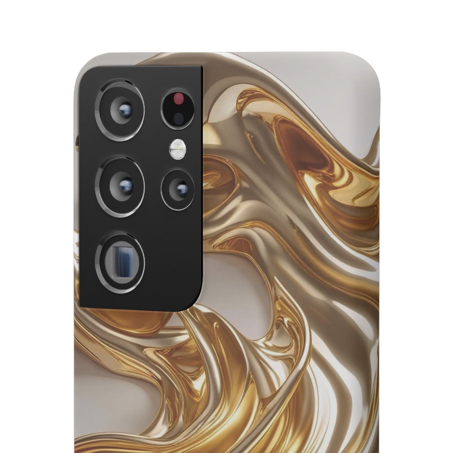 Snap Case Samsung Handyhülle – Gold Dynamic Liquid 3D Effekt
