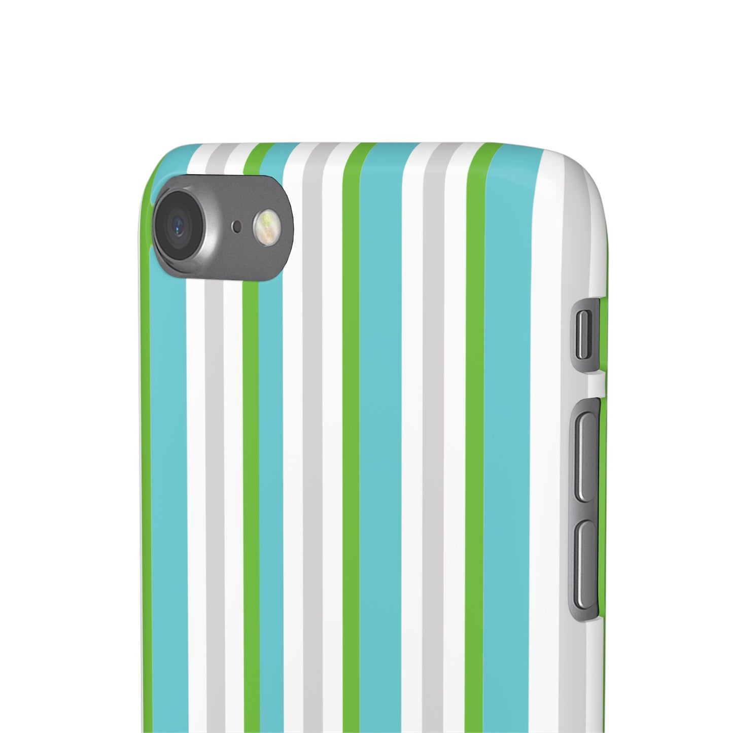 iPhone Snap Case - Modernes Abstraktes Design mit Grünen und Weißen Linien