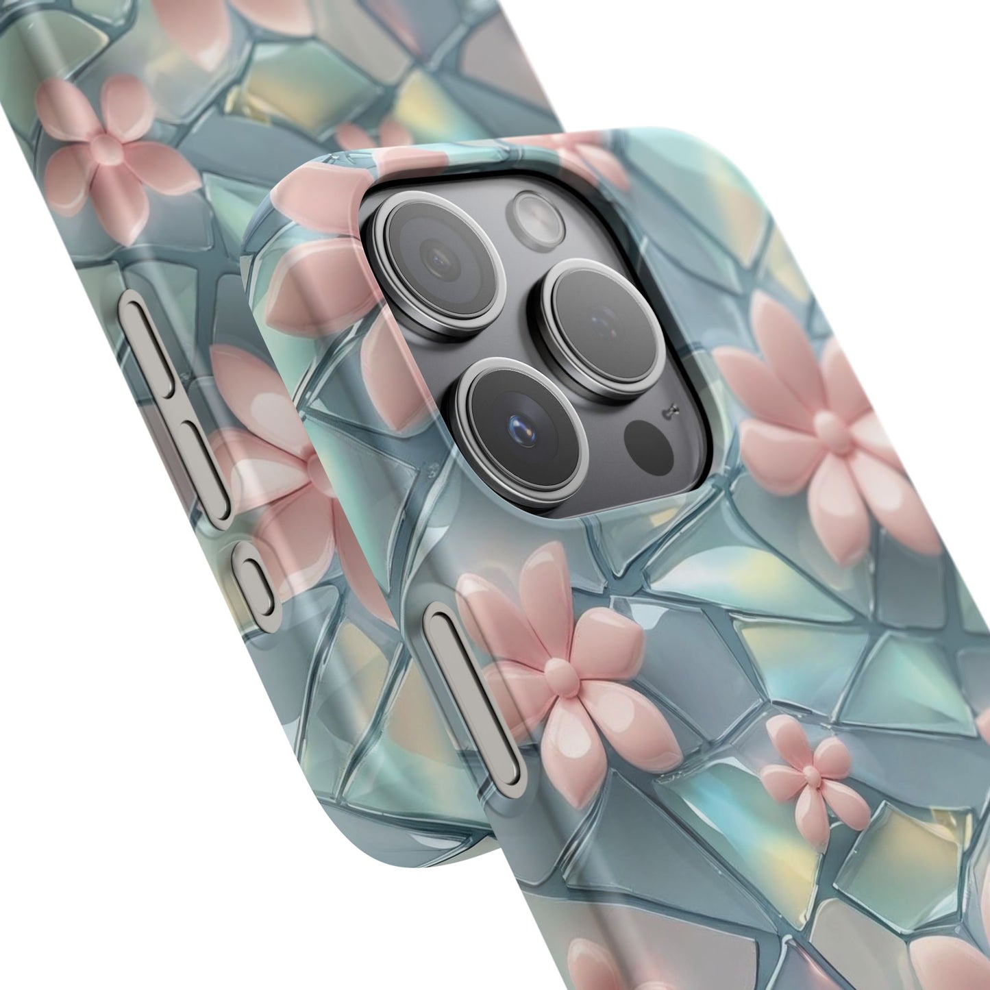 Snap Case Elegante Florale iPhone Handyhülle mit 3D-Effekt