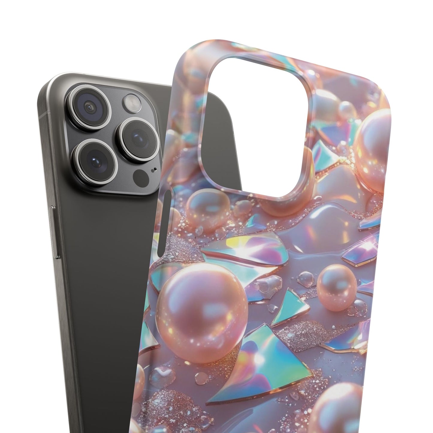 Snap Case iPhone Handyhülle – 3D Perlen Effekt