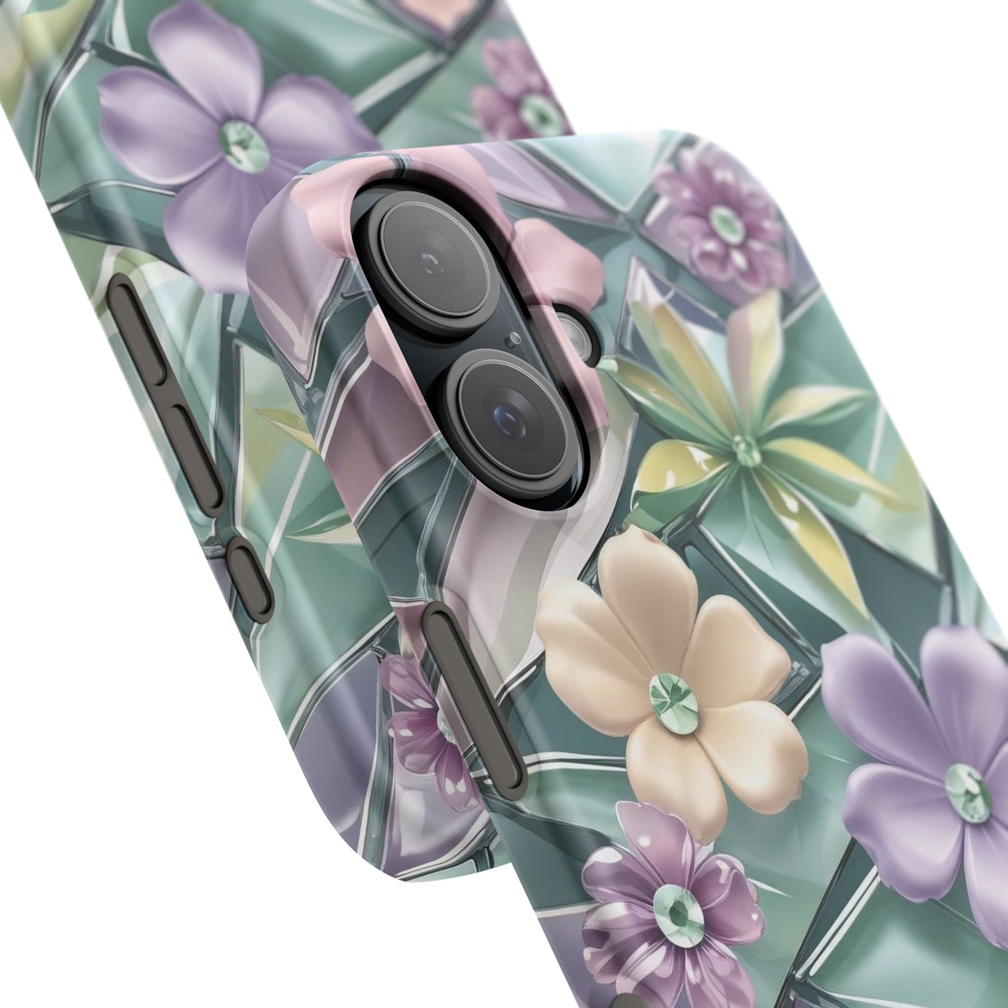 Snap Case Elegante Florale iPhone Handyhülle mit 3D-Effekt