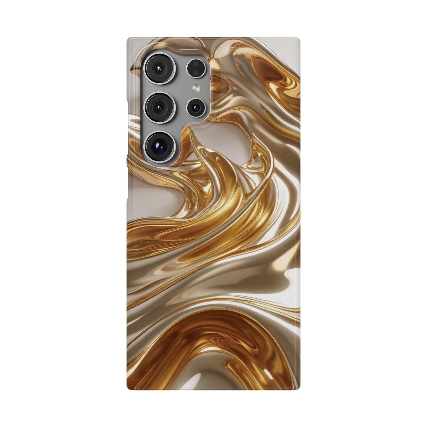 Snap Case Samsung Handyhülle – Gold Dynamic Liquid 3D Effekt