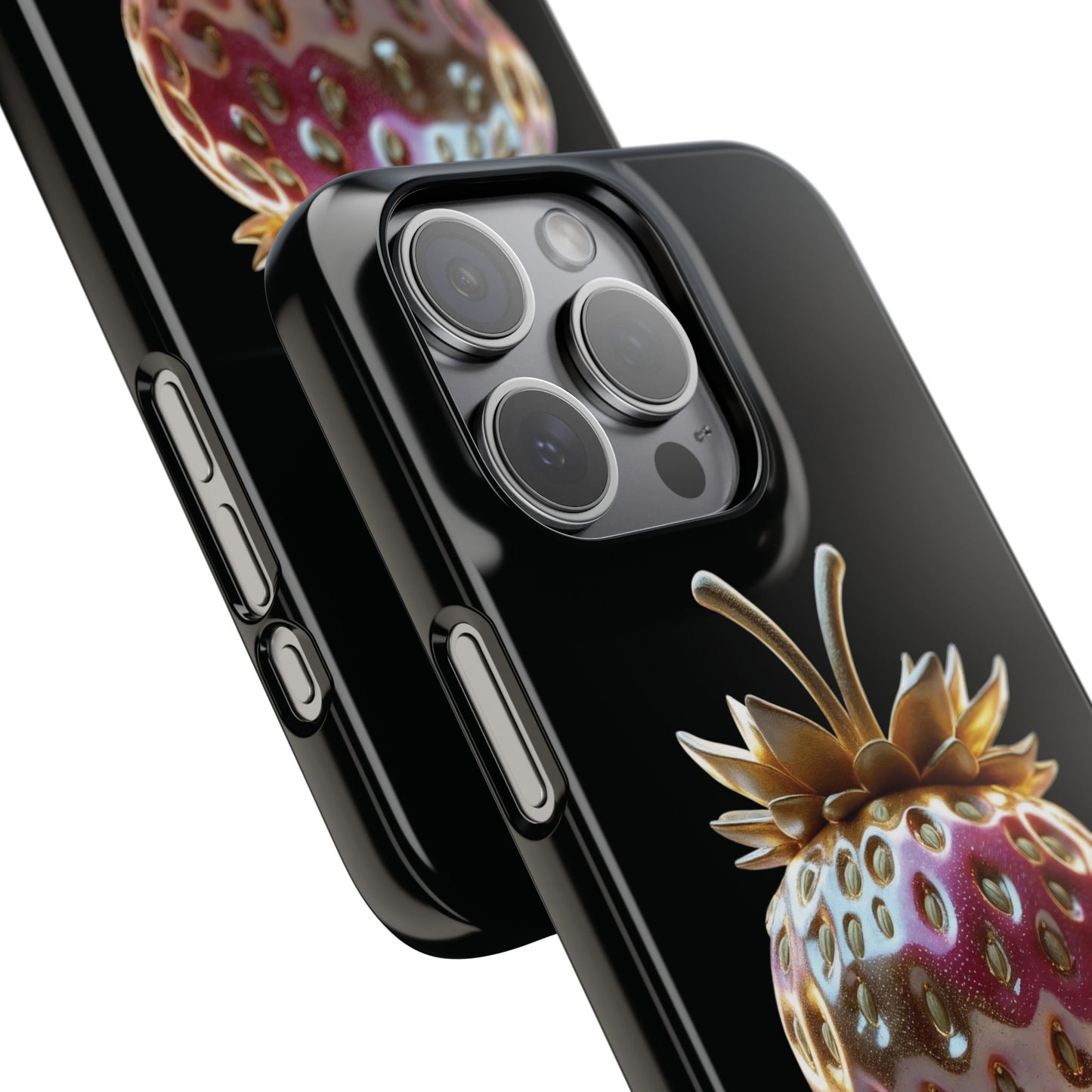 Snap Case iPhone Handyhülle - 3D Effekt Erdbeeren