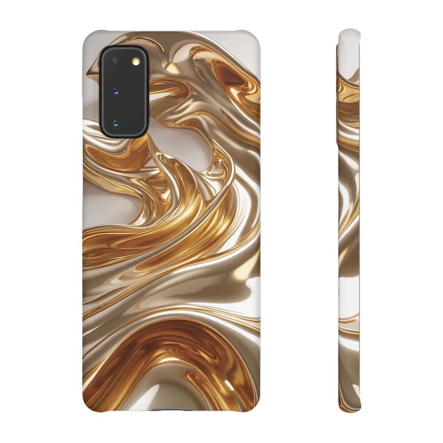 Snap Case Samsung Handyhülle – Gold Dynamic Liquid 3D Effekt