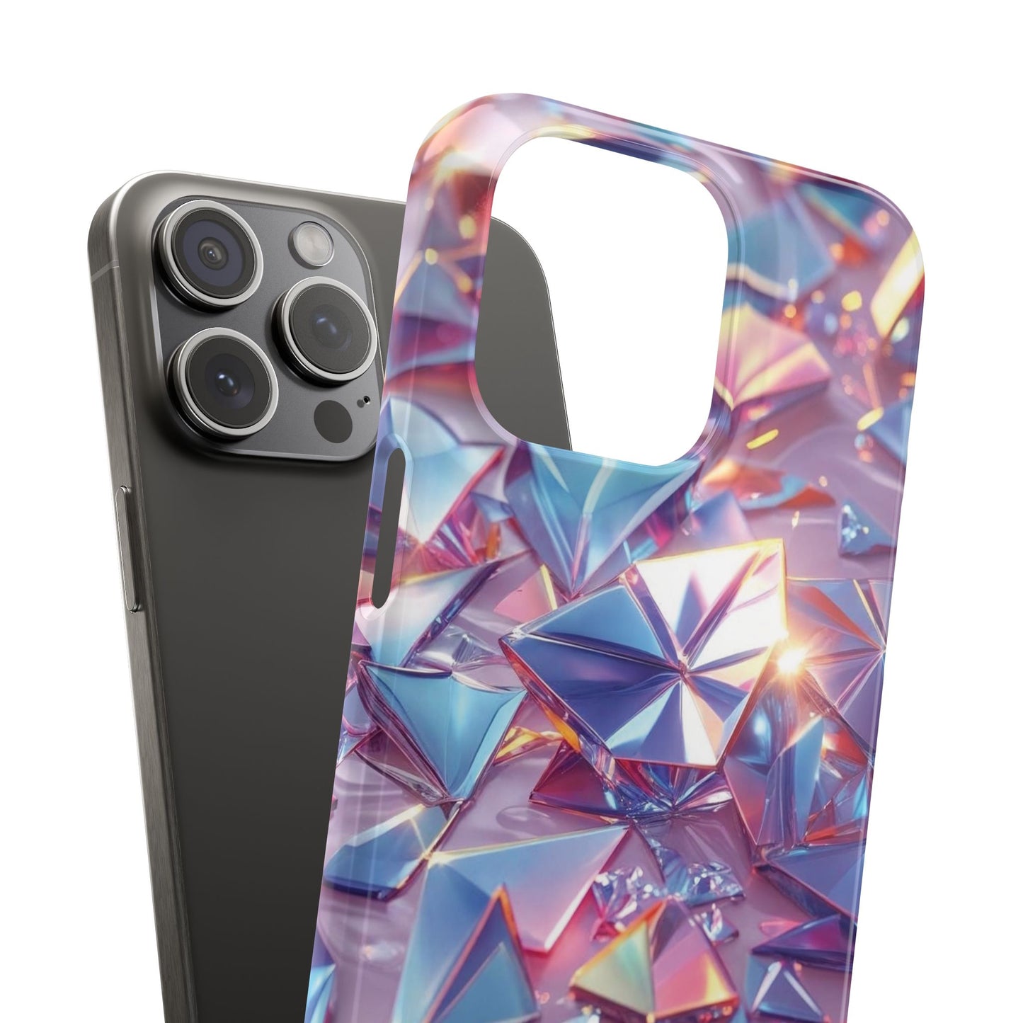 Snap Case iPhone Handyhülle – 3D-Effekt mit Diamant Design