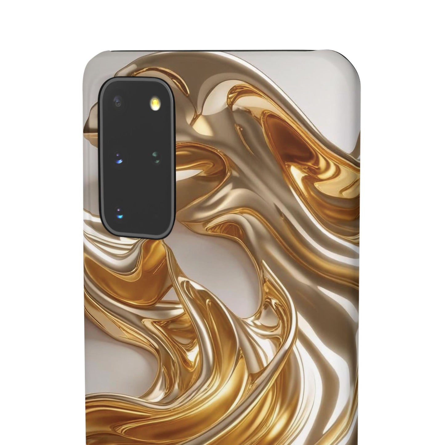 Snap Case Samsung Handyhülle – Gold Dynamic Liquid 3D Effekt
