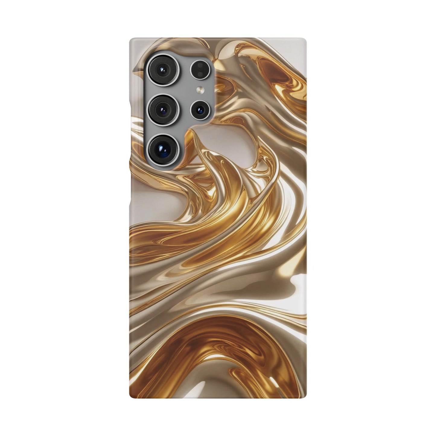 Snap Case Samsung Handyhülle – Gold Dynamic Liquid 3D Effekt