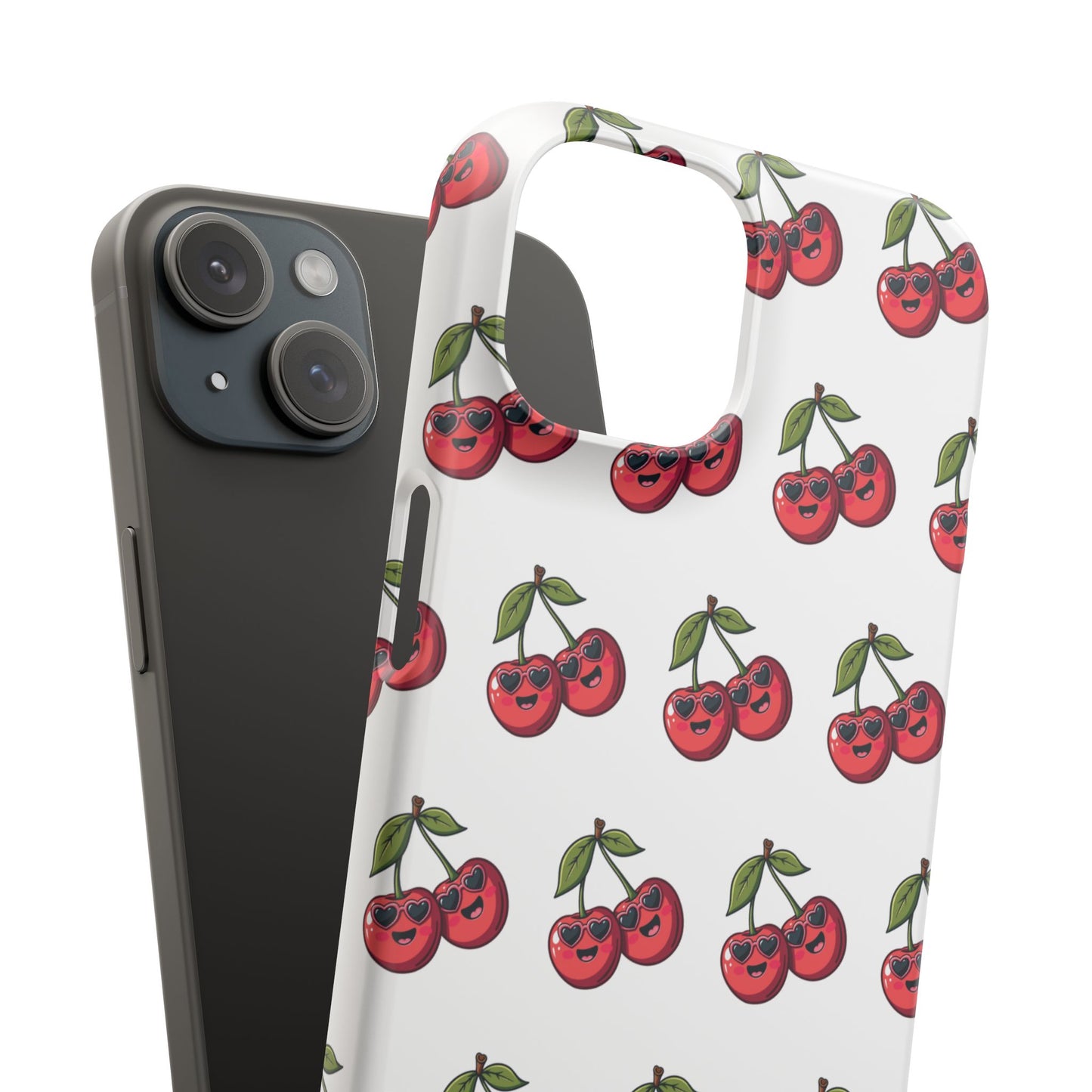 iPhone Snap Case Handyhülle Happy Cherry Design