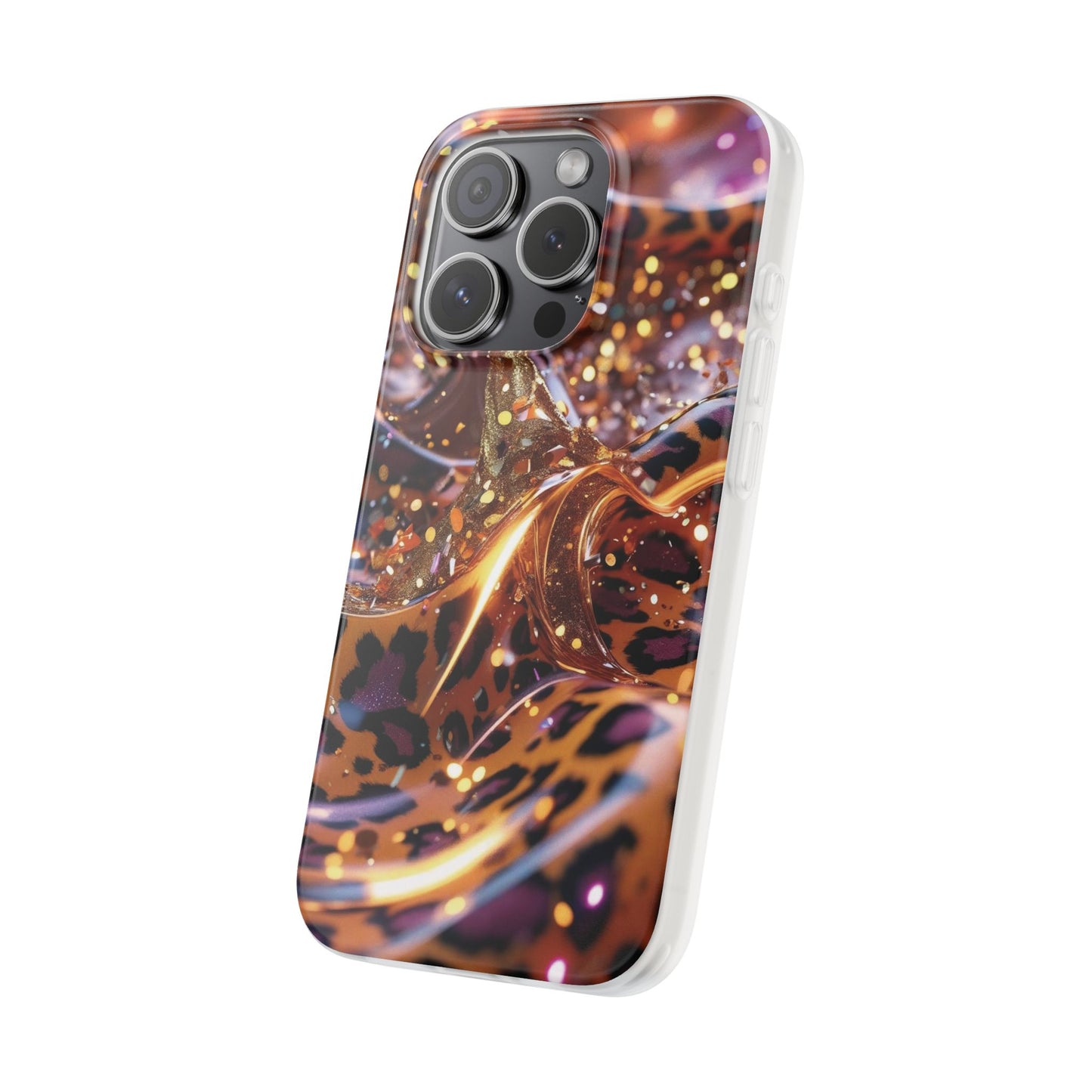 iPhone Flexi Case – Leopardenmuster