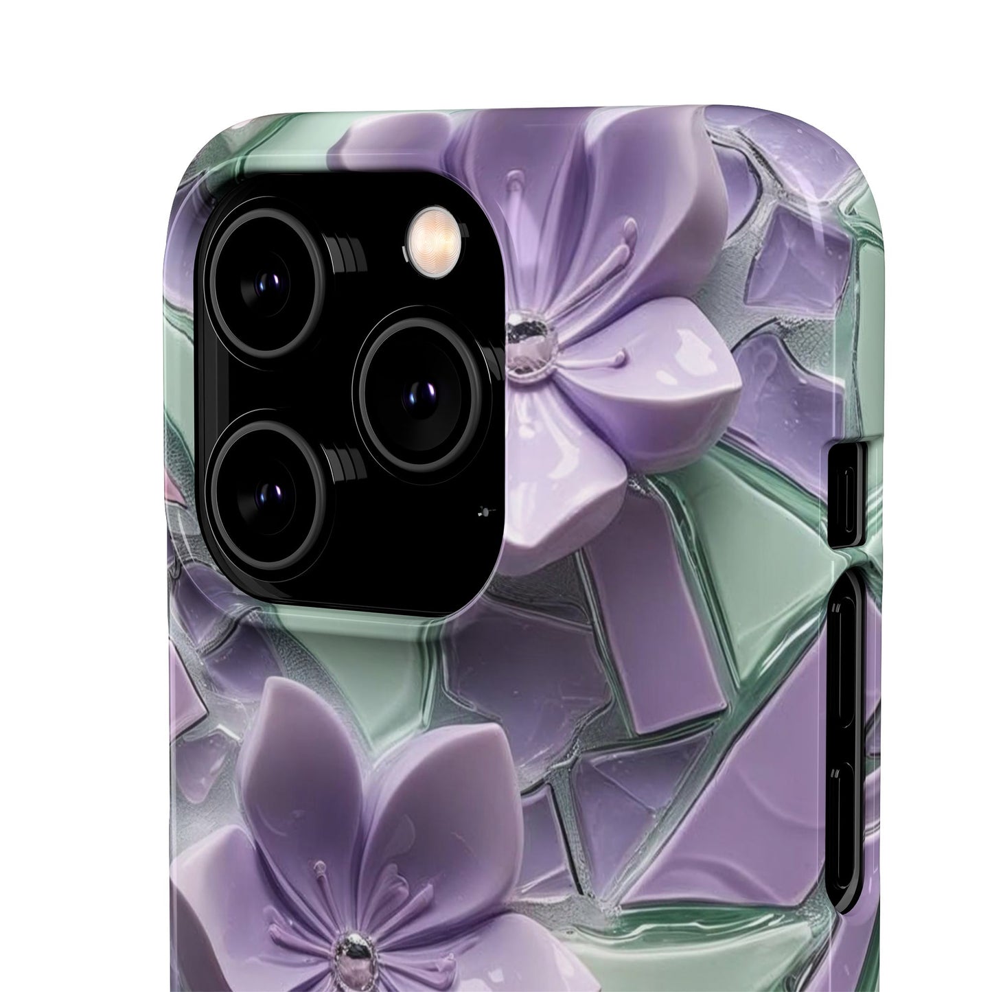 Snap Case Elegante Florale iPhone Handyhülle mit 3D-Effekt