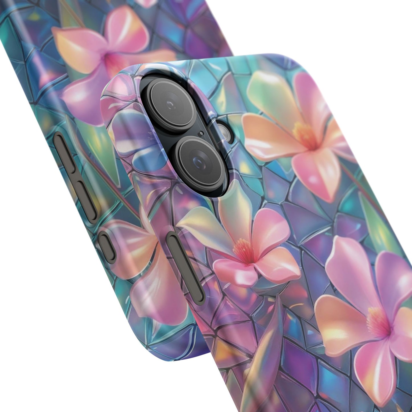 Snap Case Elegante Florale iPhone Handyhülle mit 3D-Effekt
