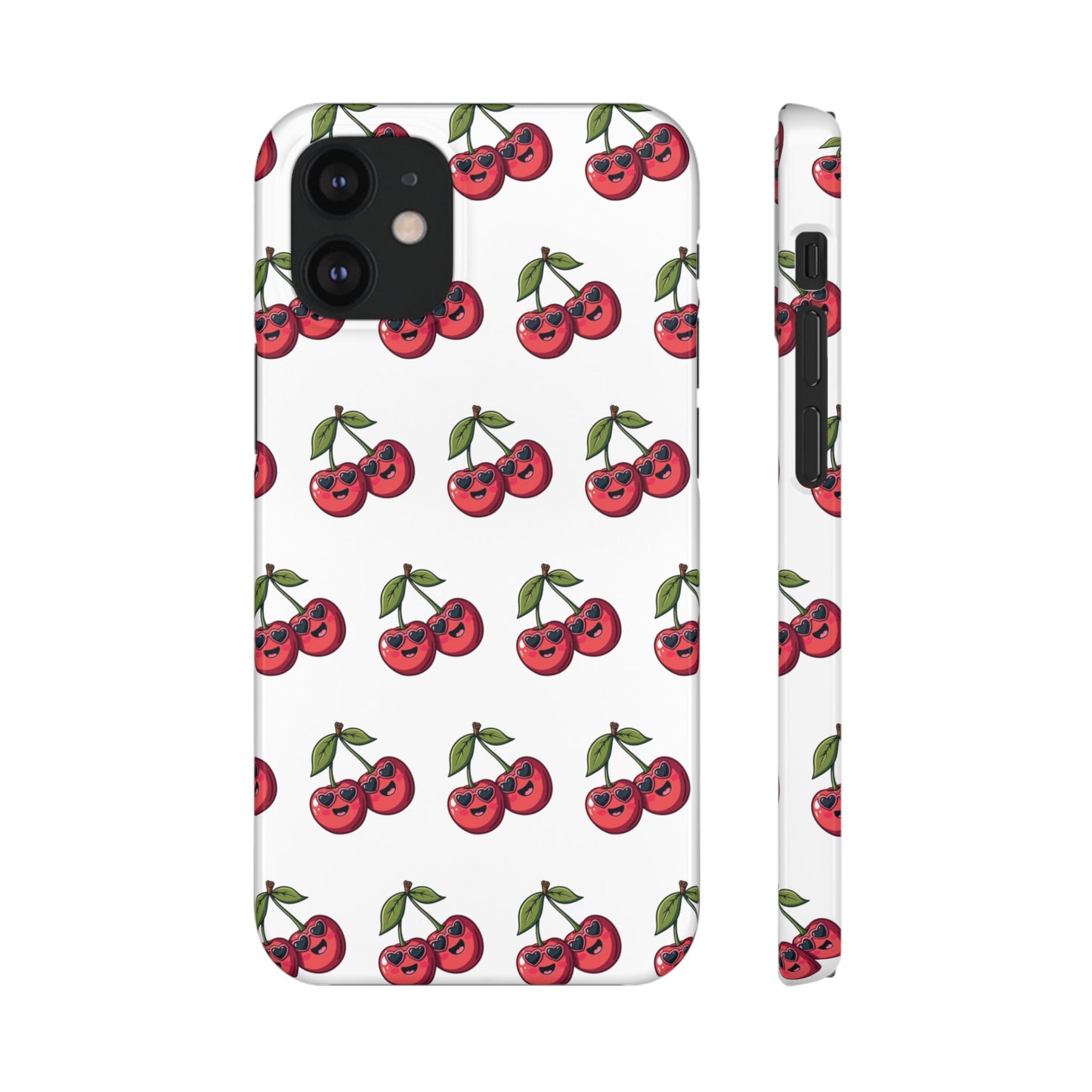 iPhone Snap Case Handyhülle Happy Cherry Design