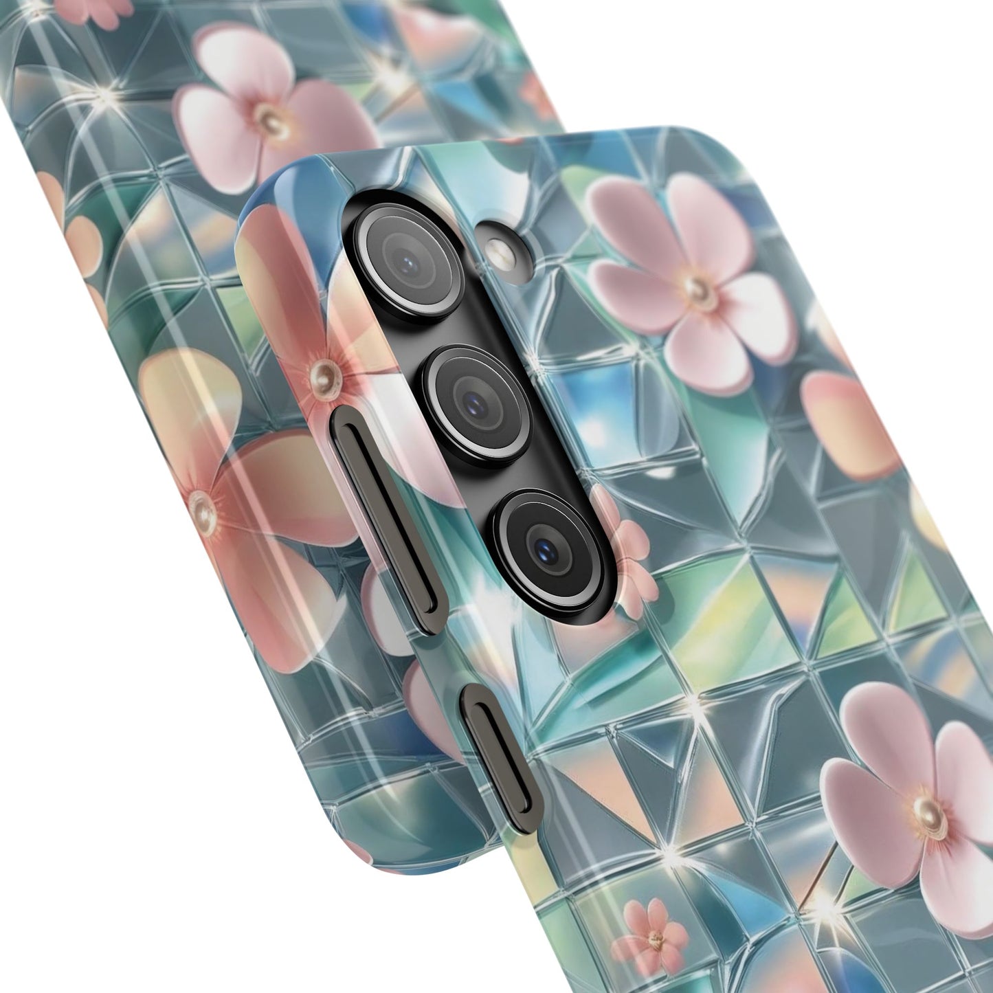 Snap Case Samsung Handyhülle mit 3D-Effekt und Blumenmuster