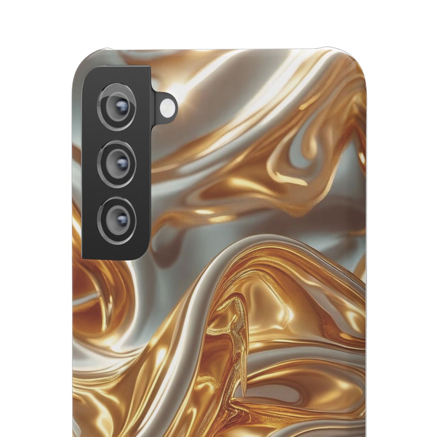 Snap Case Samsung Handyhülle – Gold Dynamic Liquid 3D Effekt