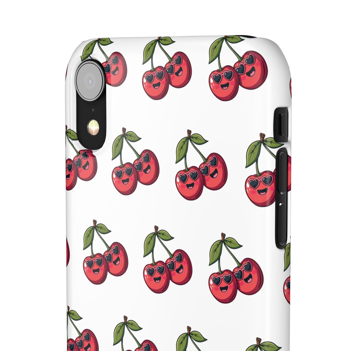 iPhone Snap Case Handyhülle Happy Cherry Design