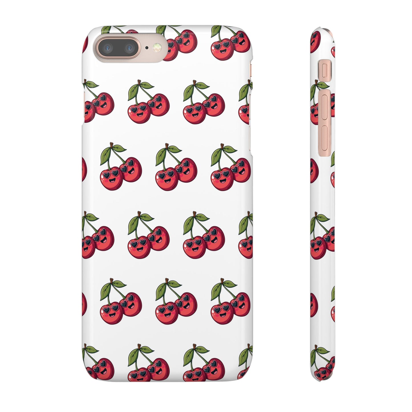 iPhone Snap Case Handyhülle Happy Cherry Design