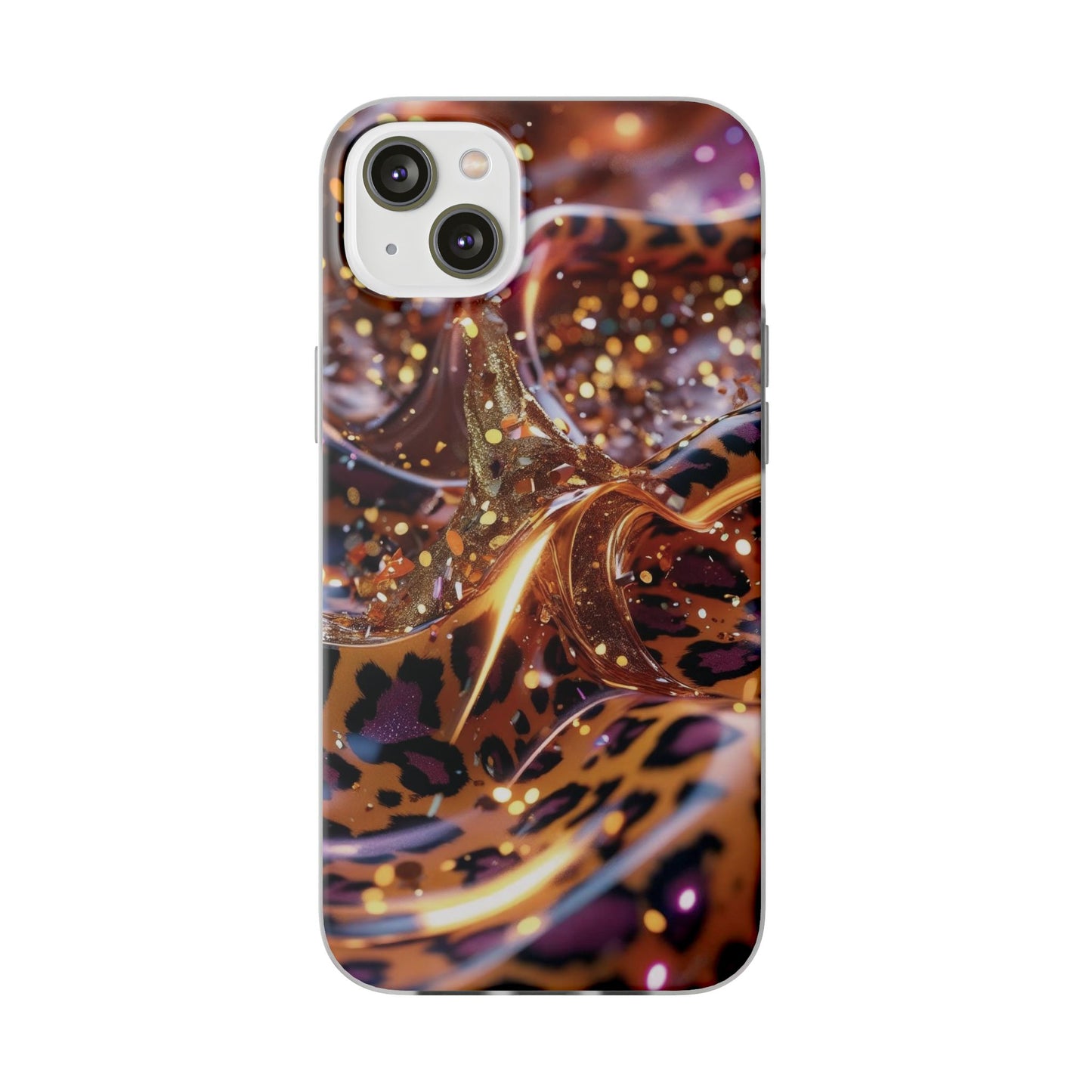 iPhone Flexi Case – Leopardenmuster