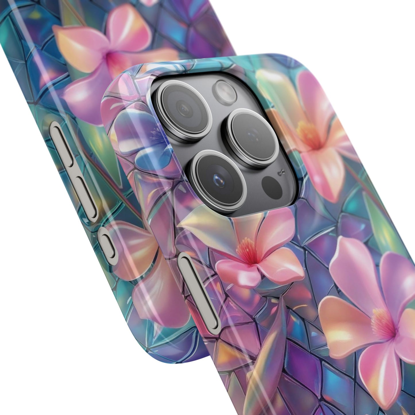 Snap Case Elegante Florale iPhone Handyhülle mit 3D-Effekt