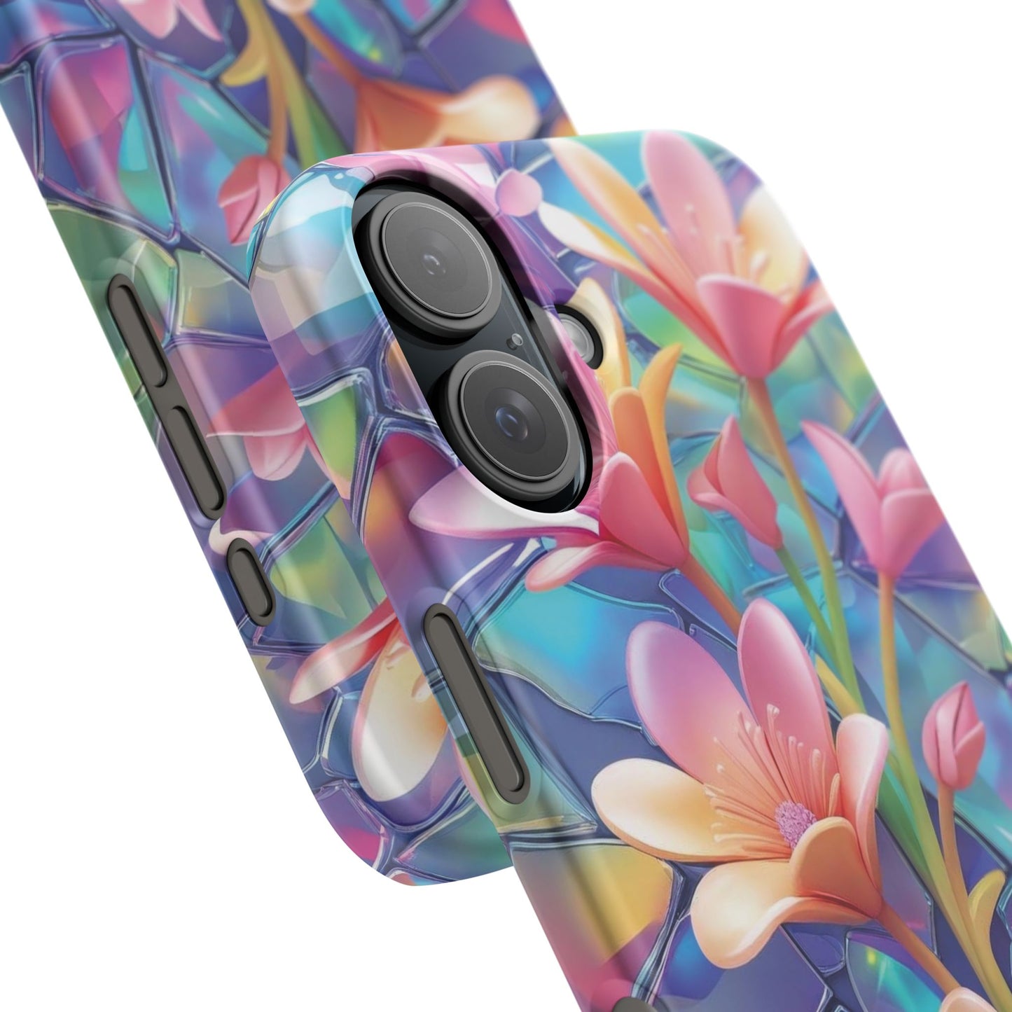 Snap Case Elegante Florale iPhone Handyhülle mit 3D-Effekt