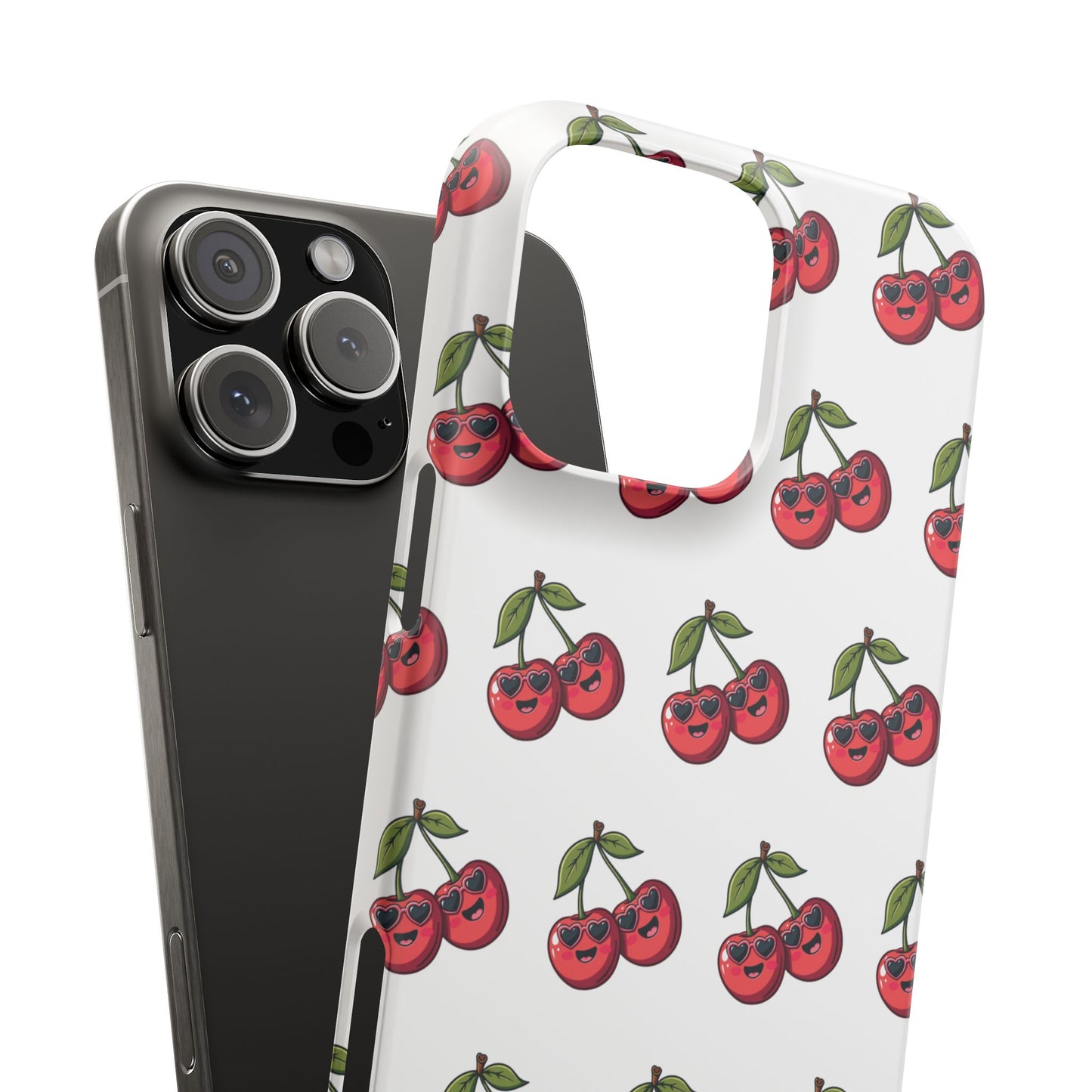 iPhone Snap Case Handyhülle Happy Cherry Design