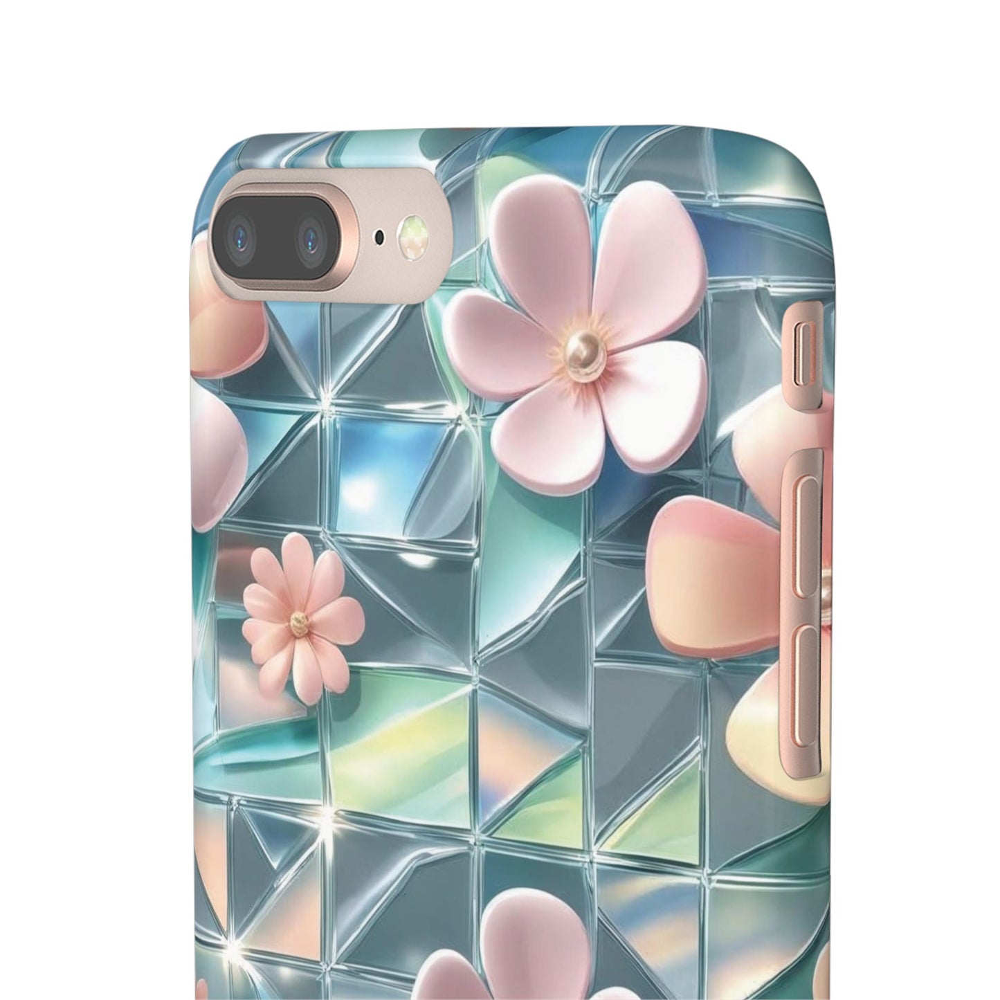 Snap Case iPhone Handyhülle mit 3D-Effekt Blumenmuster