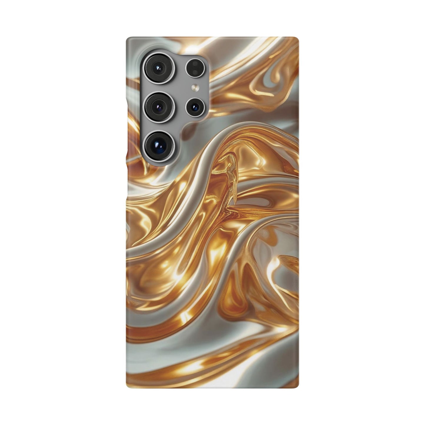 Snap Case Samsung Handyhülle – Gold Dynamic Liquid 3D Effekt