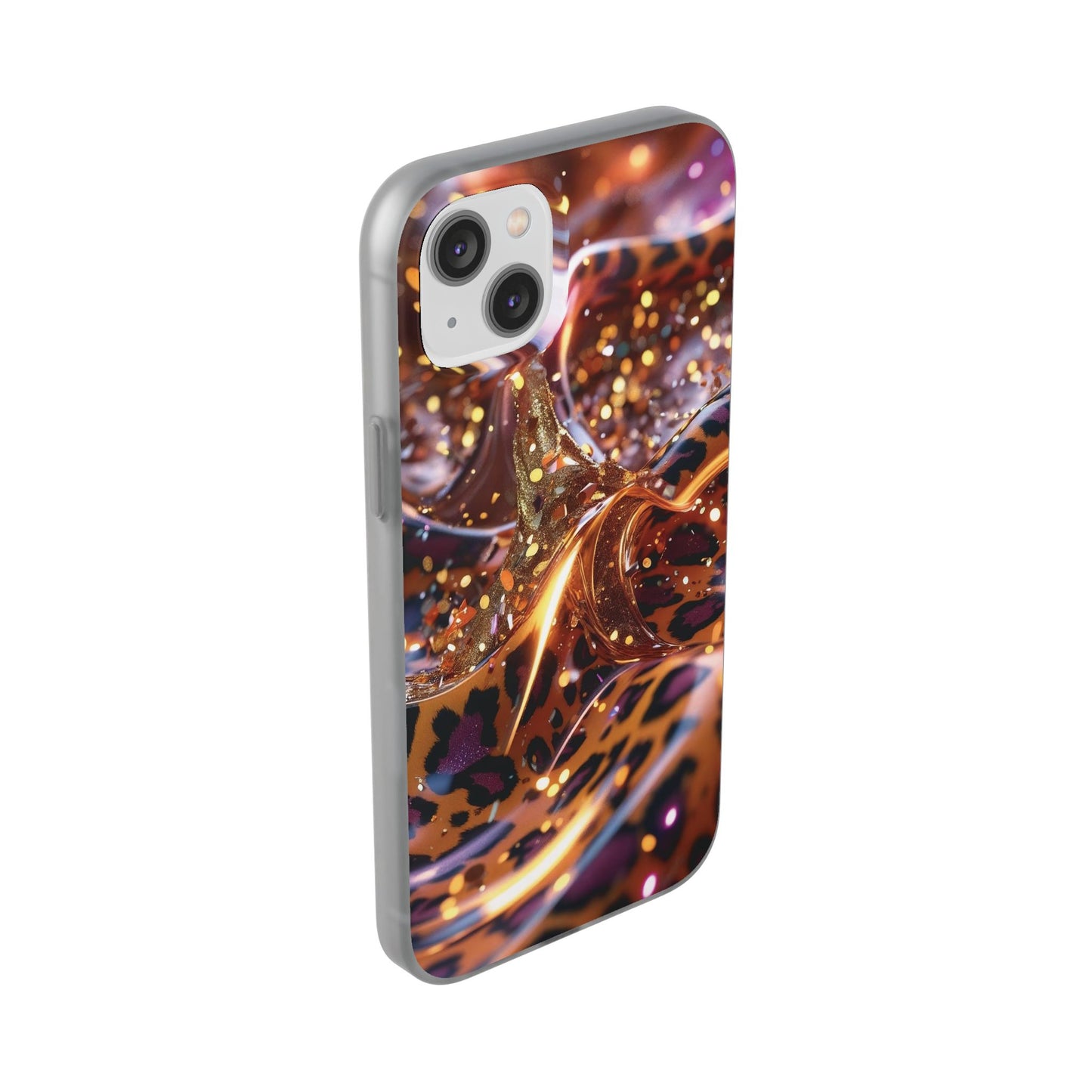 iPhone Flexi Case – Leopardenmuster