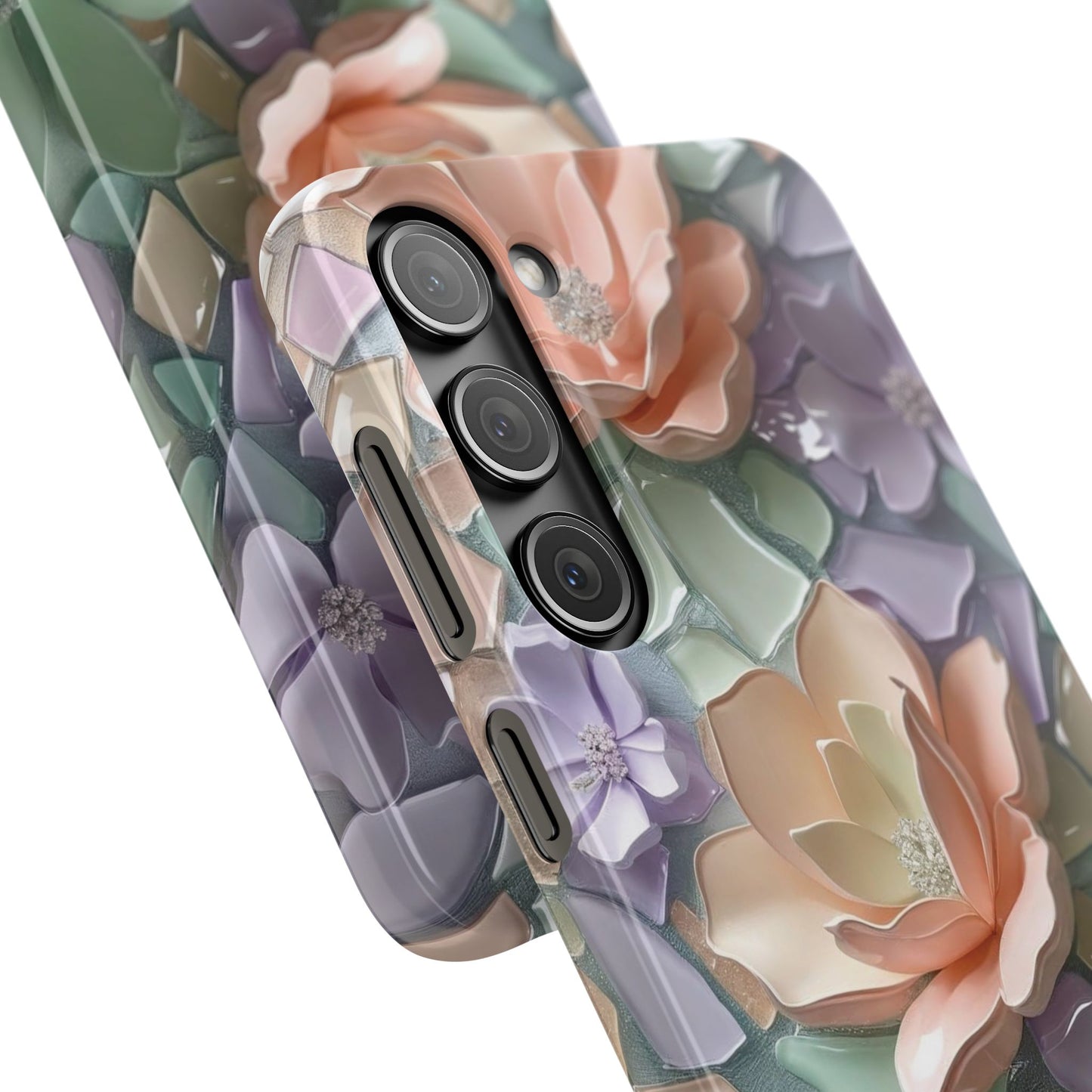 Snap Case Samsung Handyhülle mit 3D-Effekt, Blumenmuster
