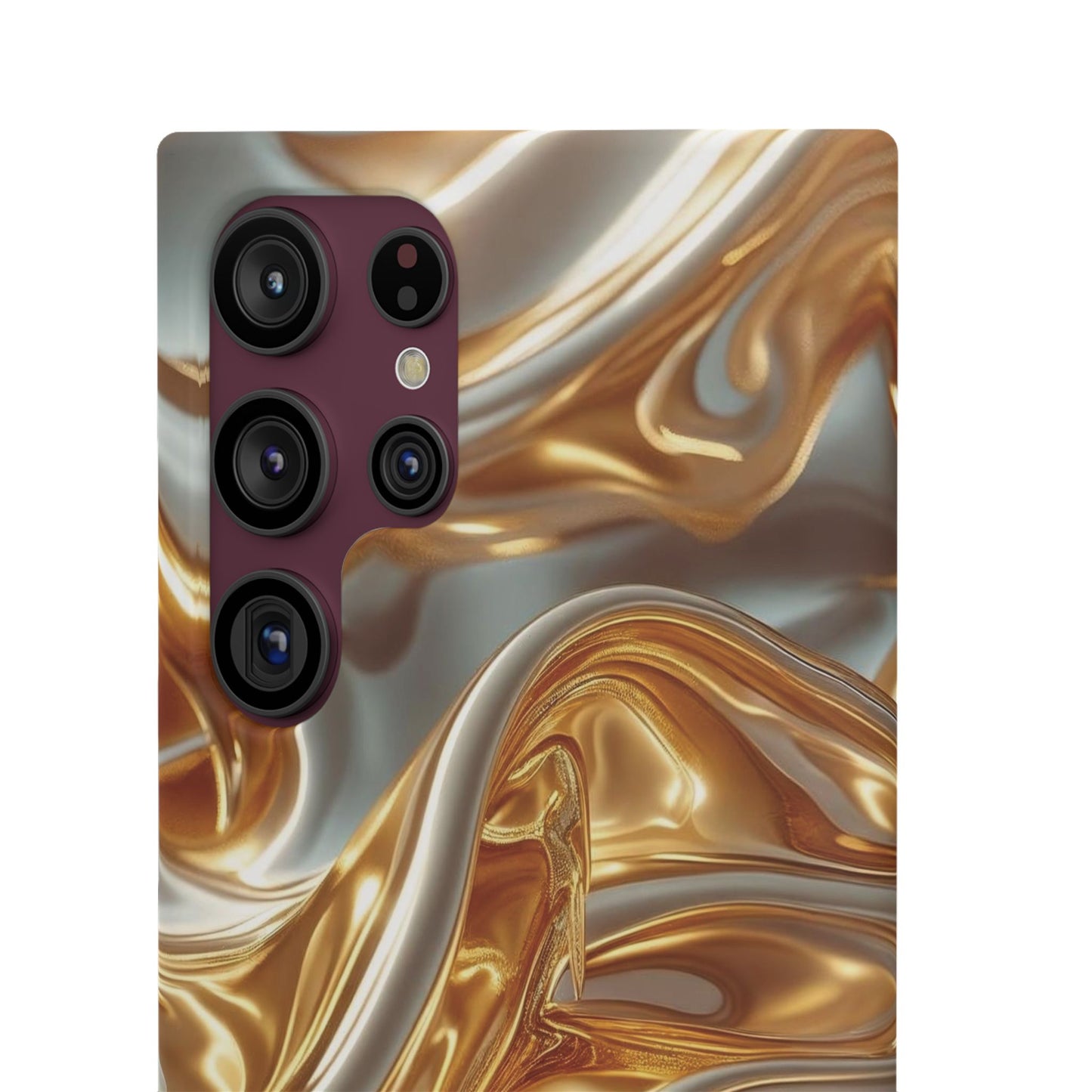 Snap Case Samsung Handyhülle – Gold Dynamic Liquid 3D Effekt