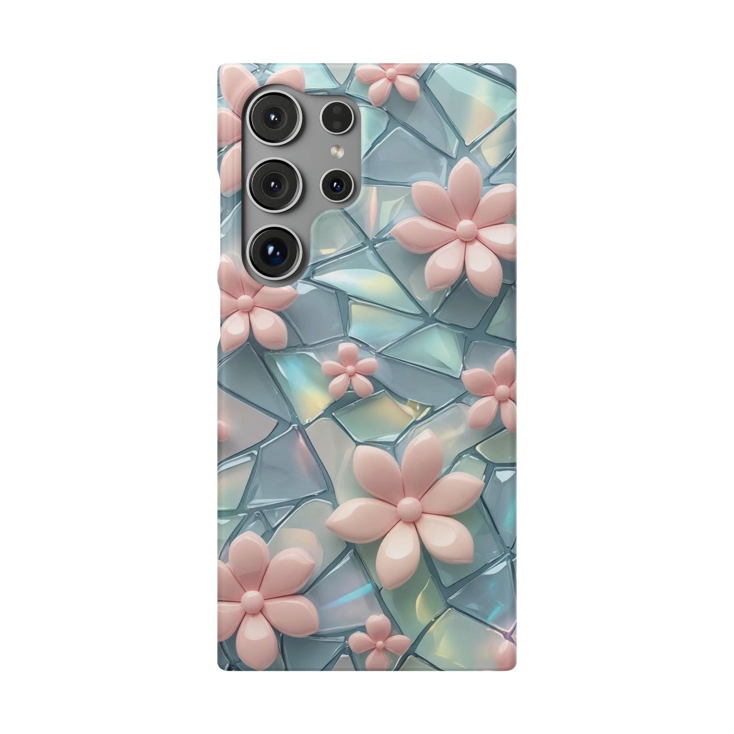 Snap Case Samsung Handyhülle mit 3D-Effekt und Blumenmuster