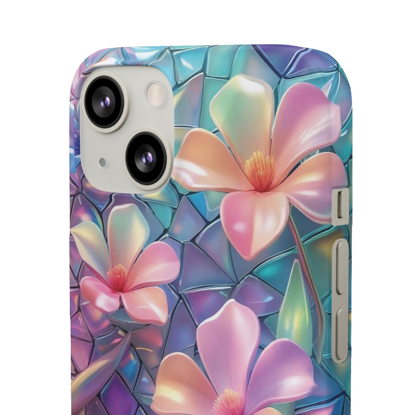 Snap Case Elegante Florale iPhone Handyhülle mit 3D-Effekt
