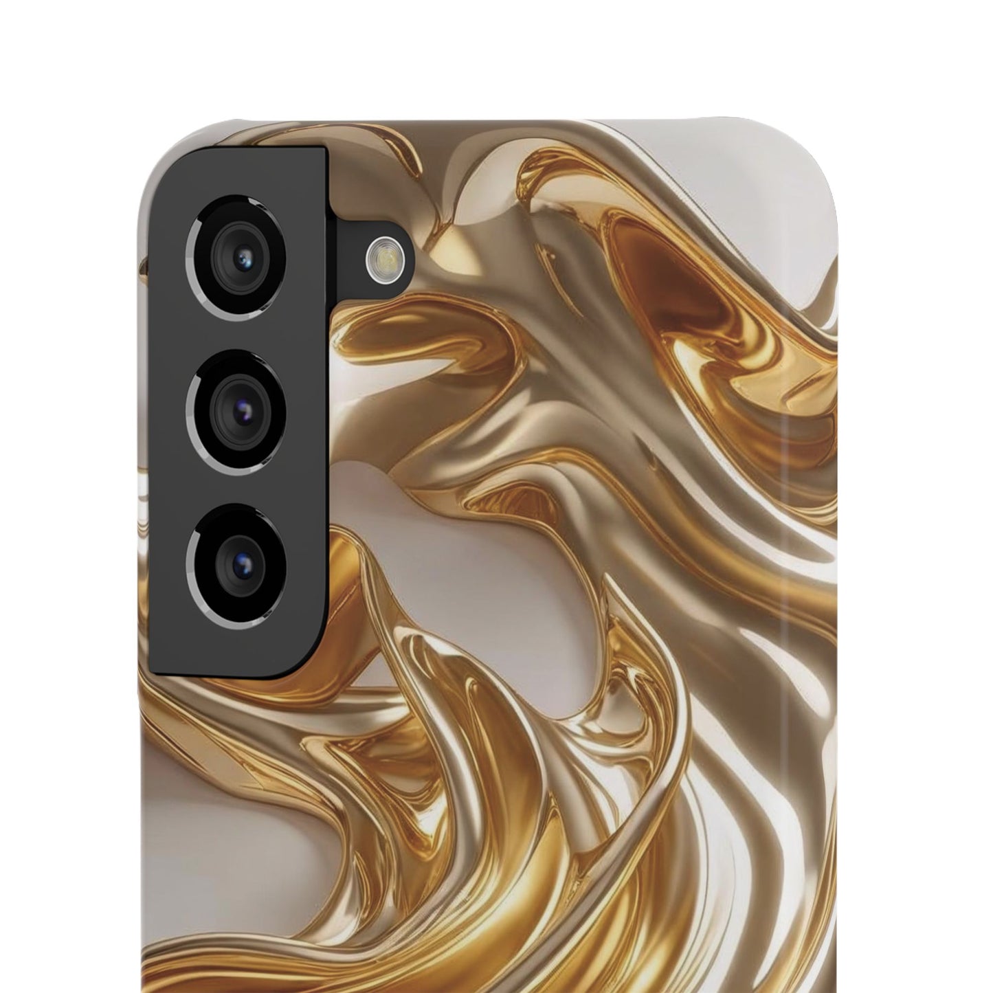 Snap Case Samsung Handyhülle – Gold Dynamic Liquid 3D Effekt