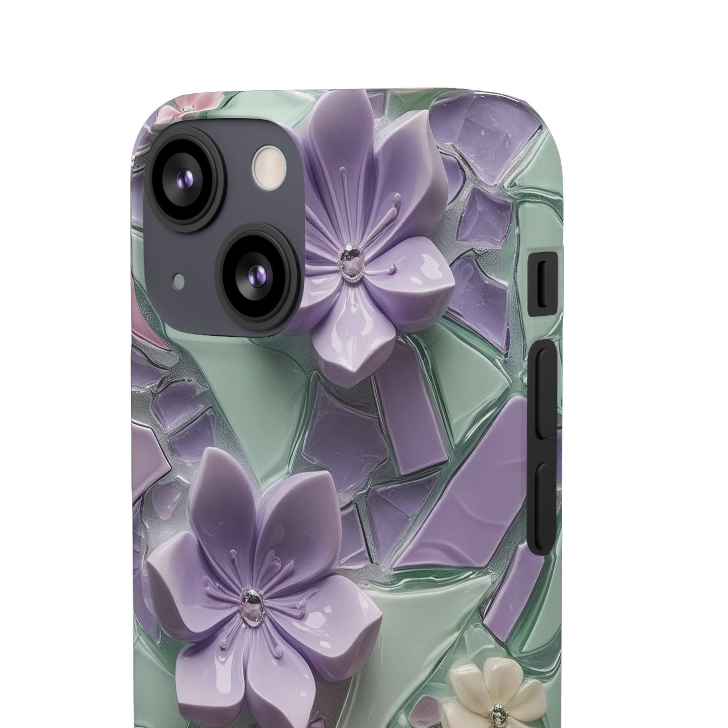 Snap Case Elegante Florale iPhone Handyhülle mit 3D-Effekt