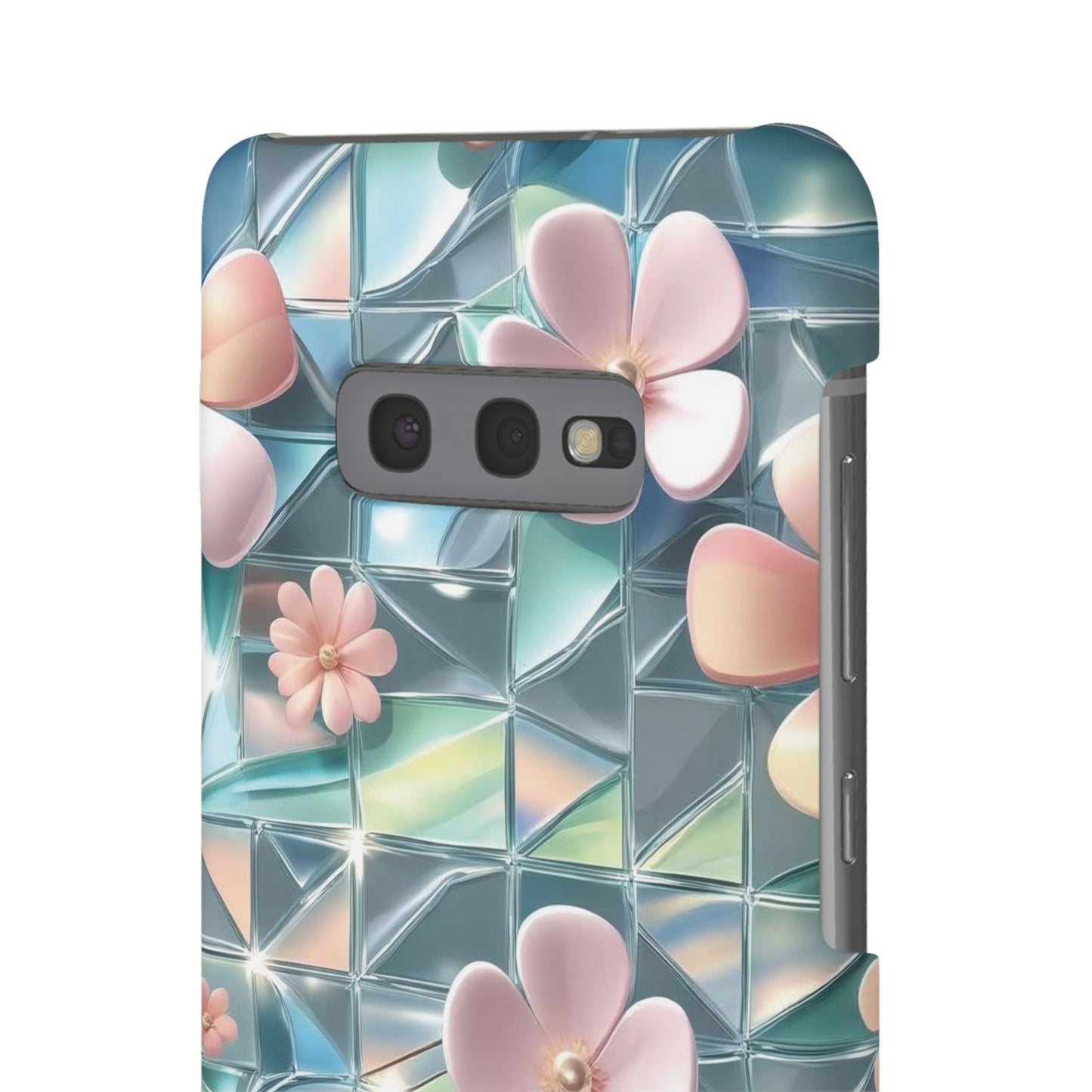 Snap Case Samsung Handyhülle mit 3D-Effekt und Blumenmuster