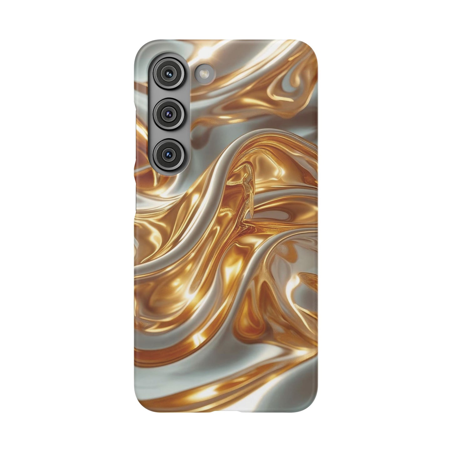 Snap Case Samsung Handyhülle – Gold Dynamic Liquid 3D Effekt